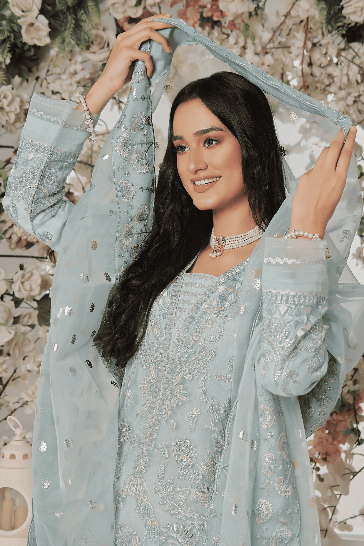 D3 - Aroohi Embroidered Organza By Dressline (Winter)