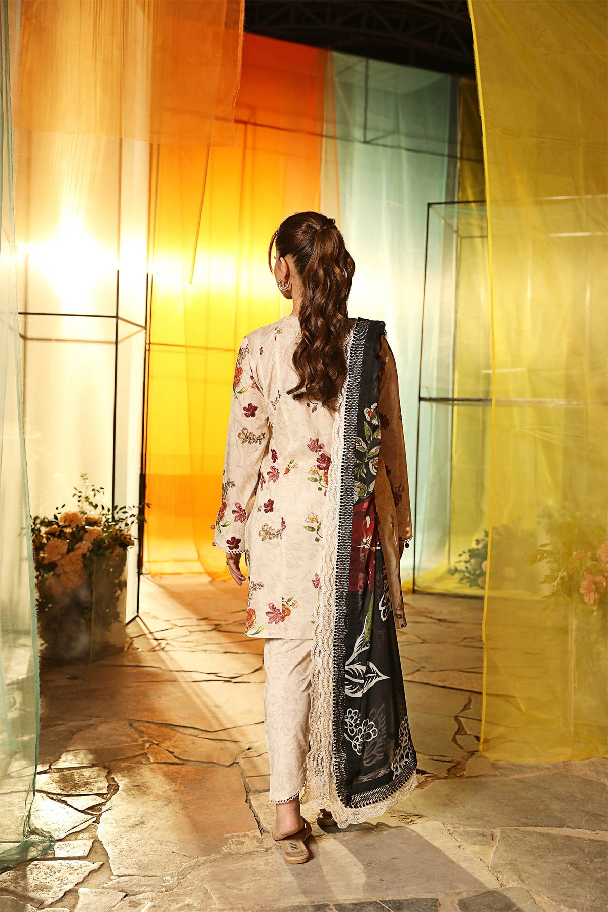 702-B | Printed Lawn By M.Basics