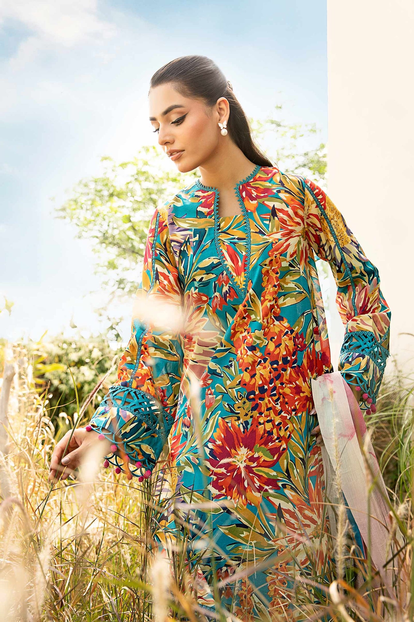 903-A | Unstitched Edit-II Lawn`25 By M.Basics