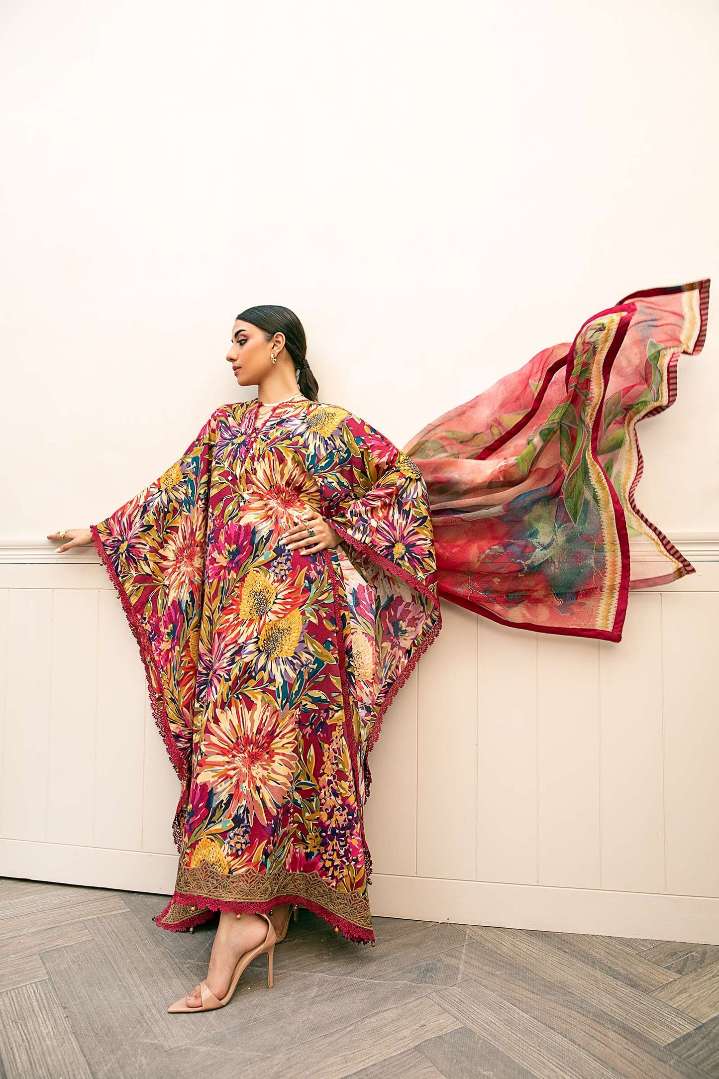 903-B | Unstitched Edit-II Lawn`25 By M.Basics