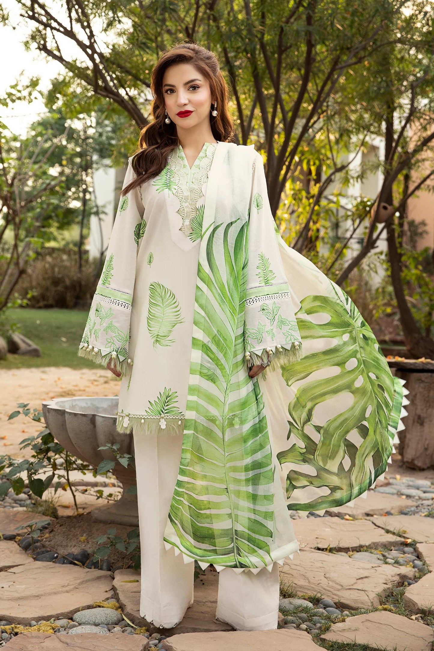 906-B | Unstitched Edit-II Lawn`25 By M.Basics