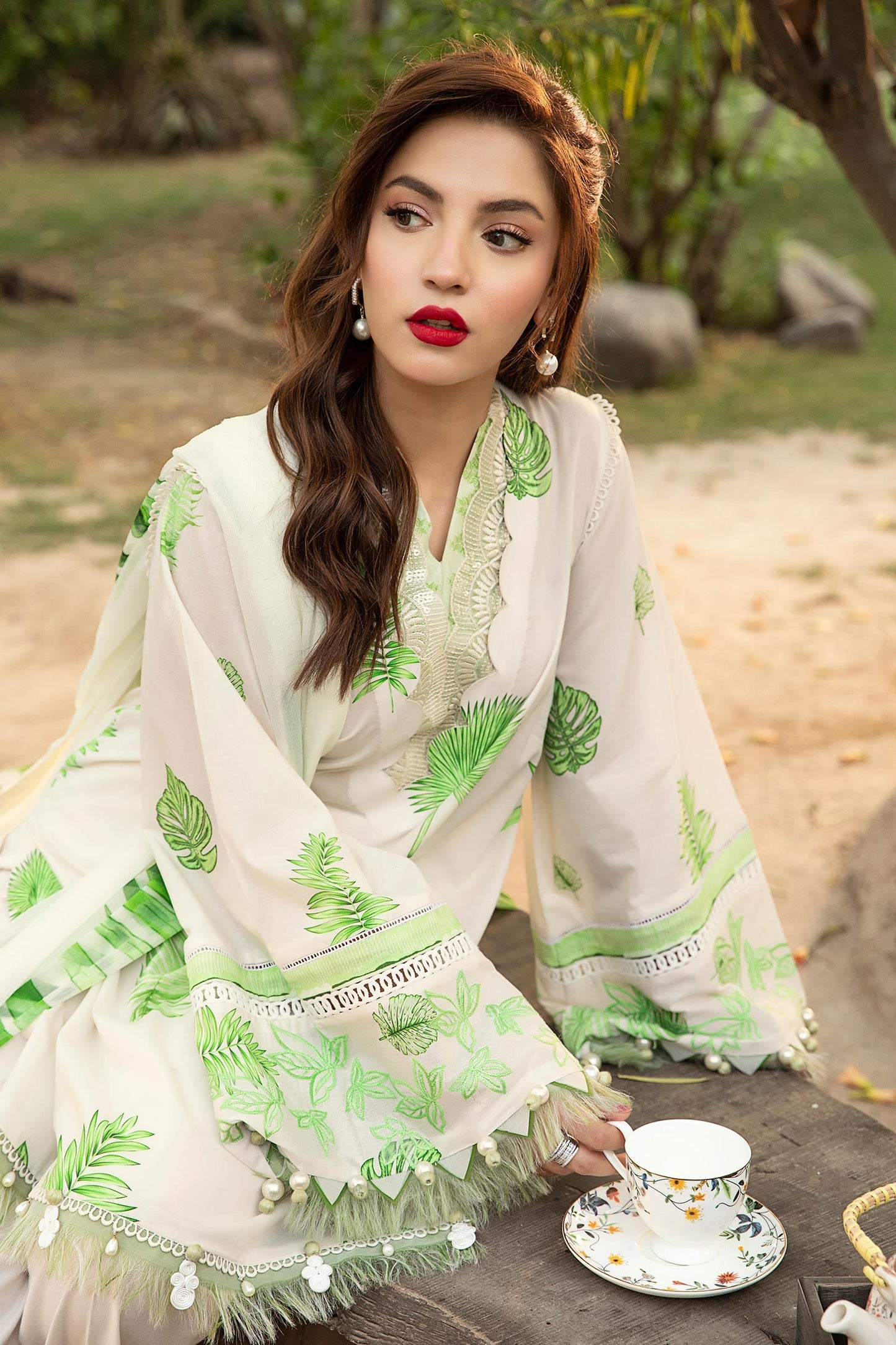906-B | Unstitched Edit-II Lawn`25 By M.Basics