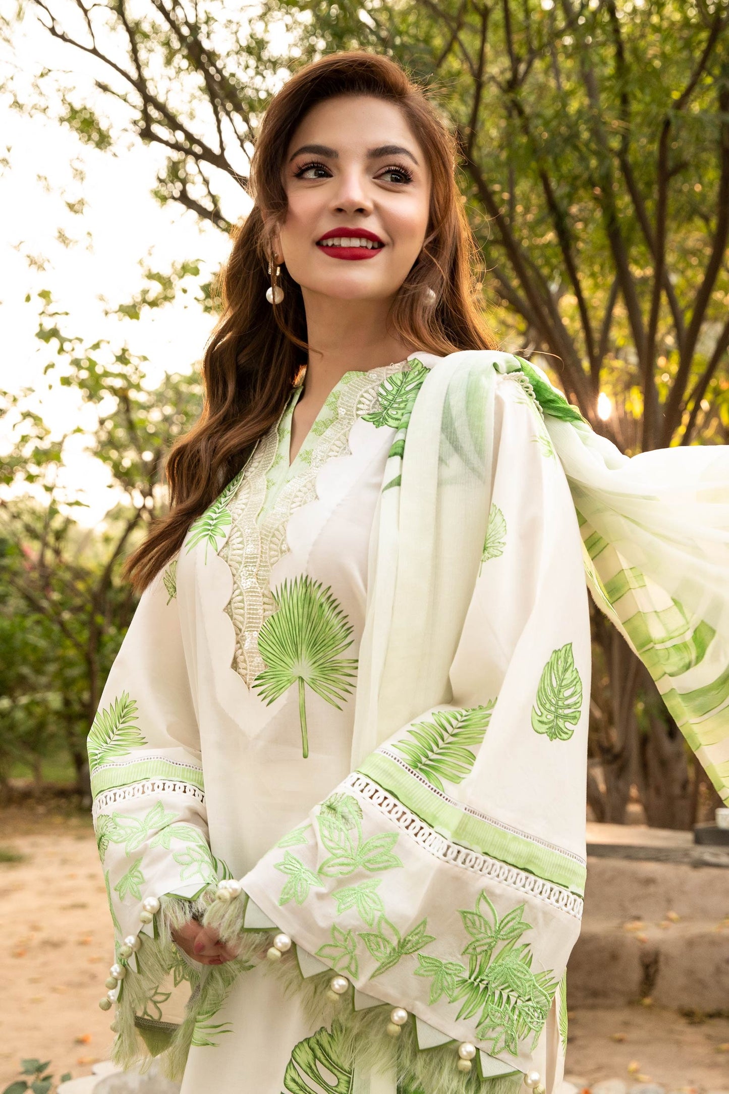 906-B | Unstitched Edit-II Lawn`25 By M.Basics