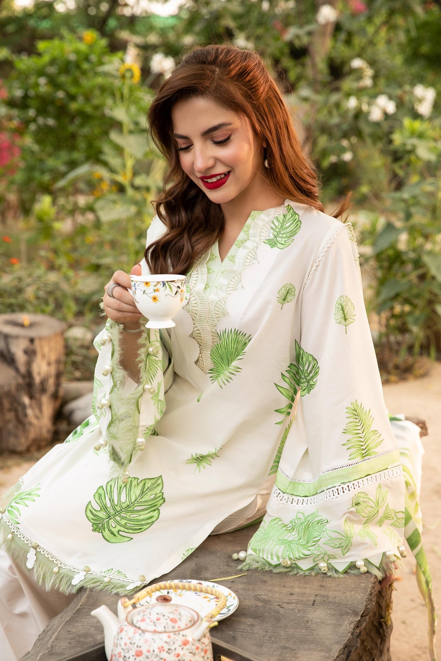 906-B | Unstitched Edit-II Lawn`25 By M.Basics