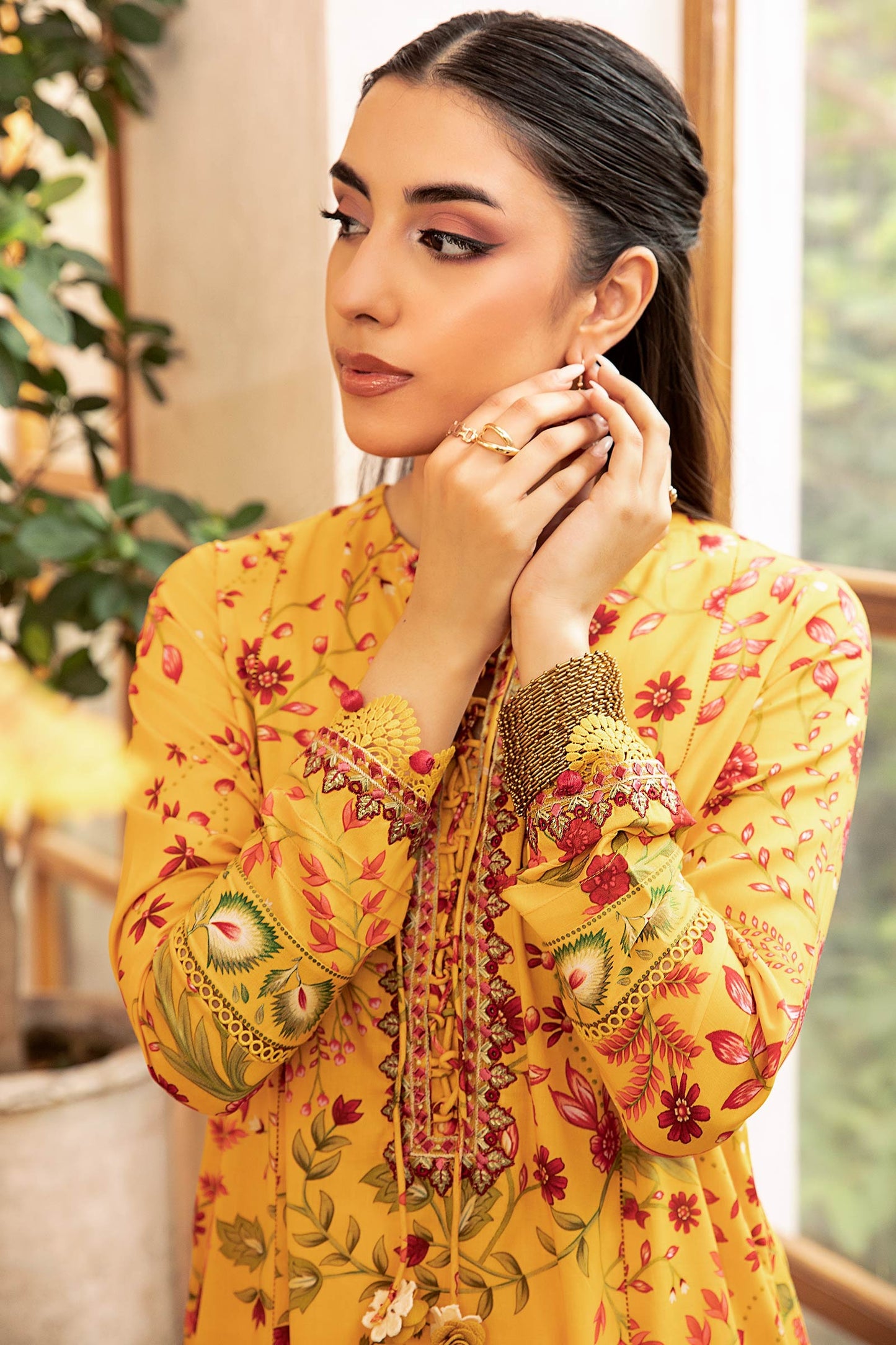 912-A | Unstitched Edit-II Lawn`25 By M.Basics