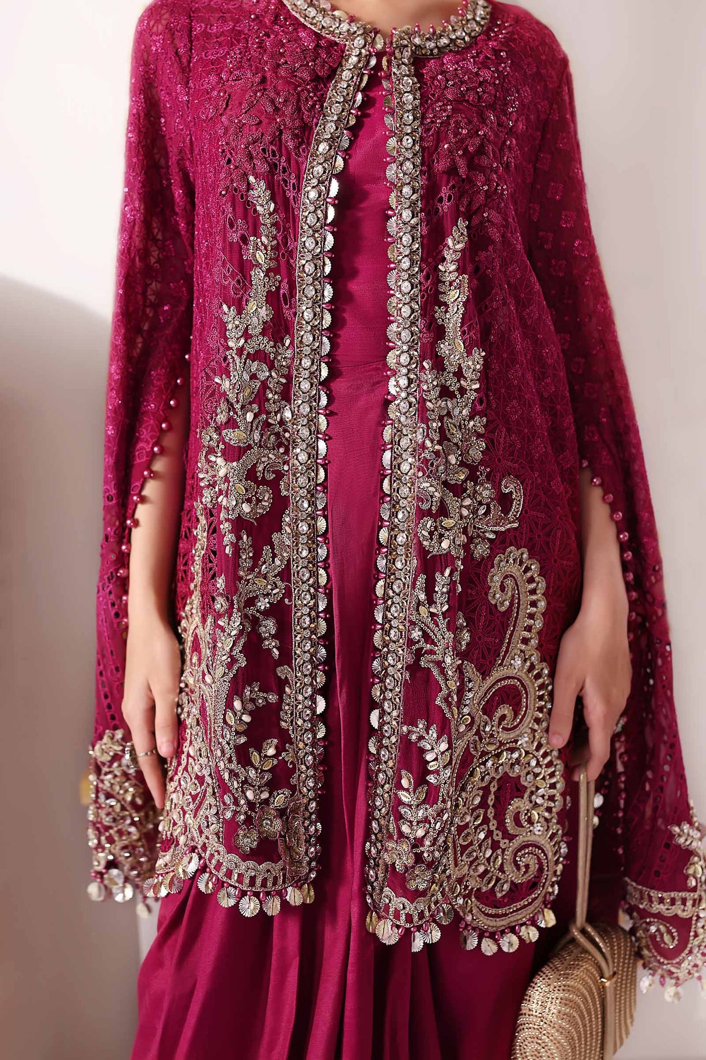 BD-3003 | MBroidered Unstitched Chiffon Suit By Maria.B