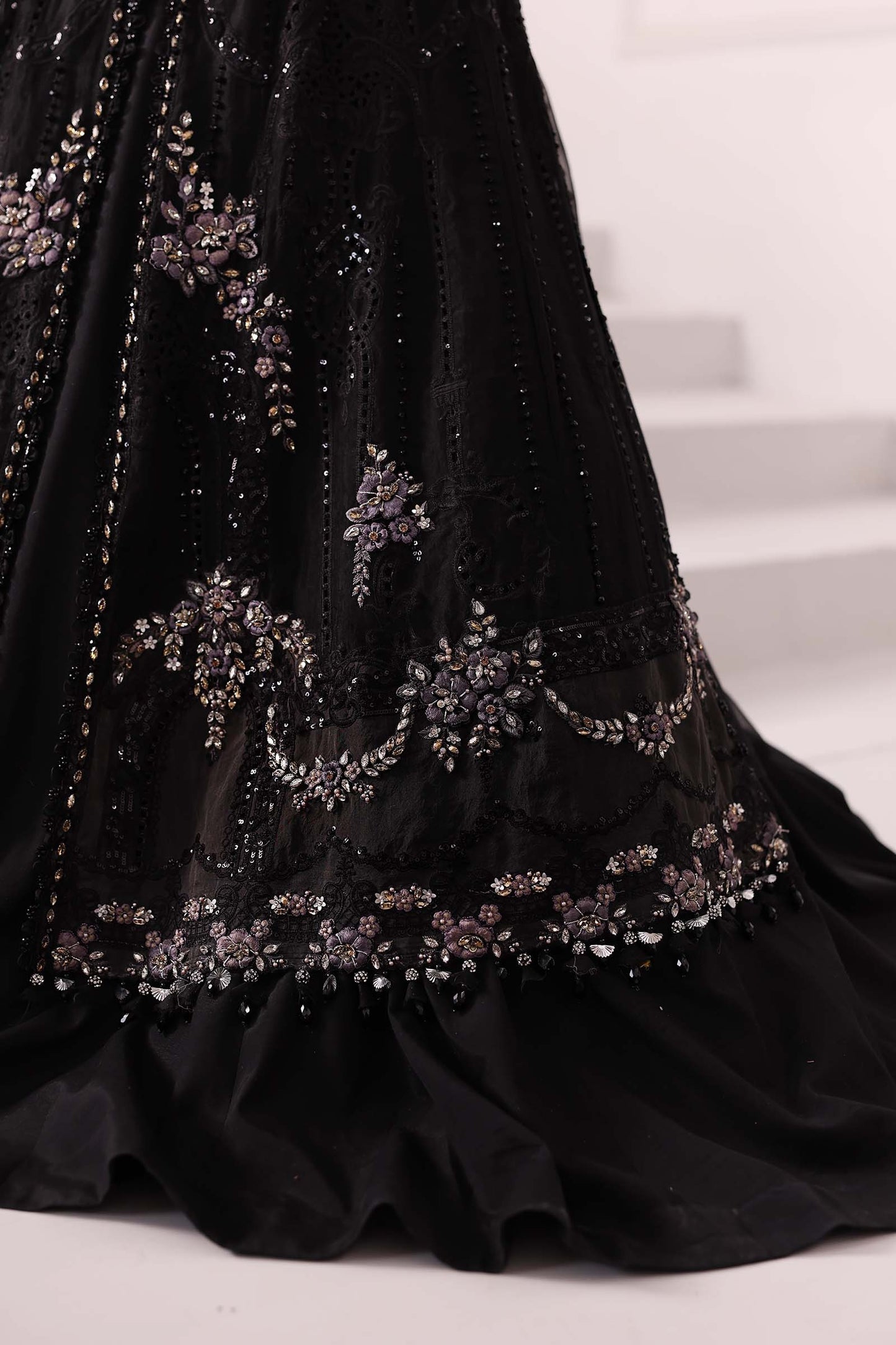 BD-3004 | MBroidered Unstitched Organza Suit By Maria.B