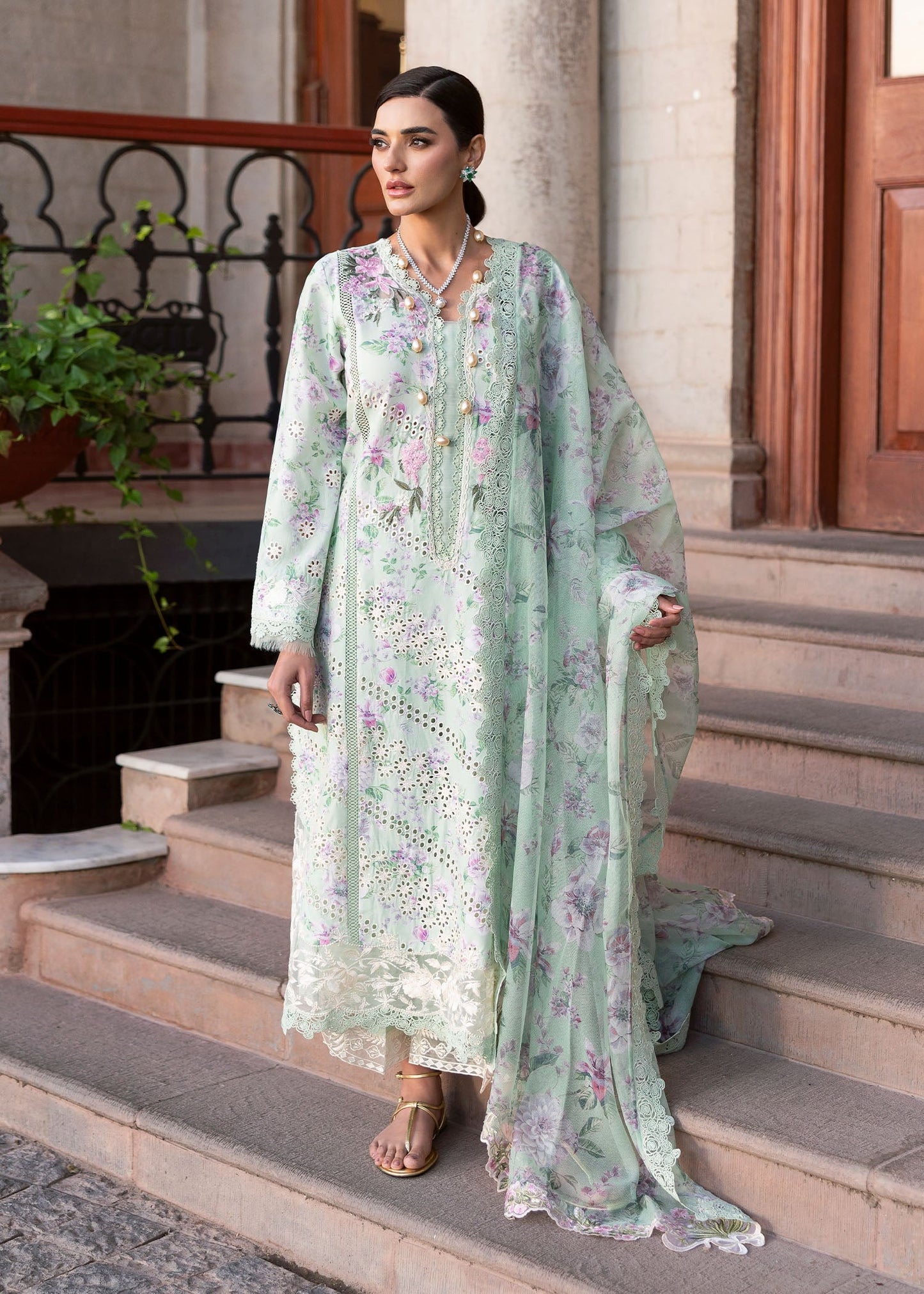 5B-CELESTIAL BREEZE | Bloom By Saira Shakira Unstitched Lawn`25