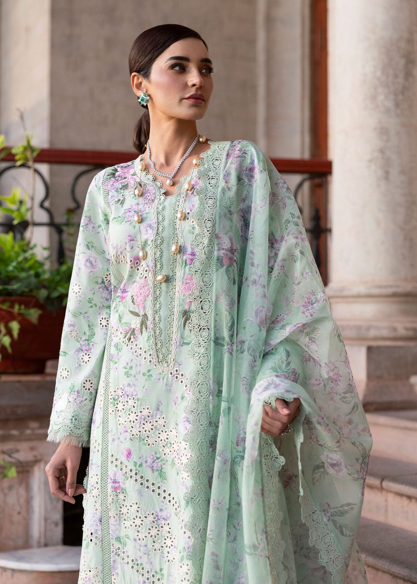 5B-CELESTIAL BREEZE | Bloom By Saira Shakira Unstitched Lawn`25