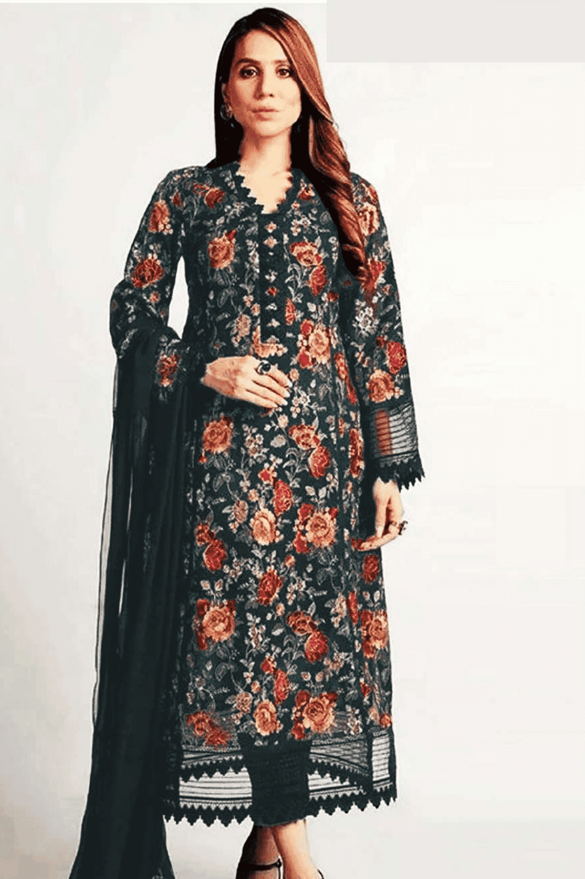 D 04B - Bareeze Karandi Bamber Shawl By Bin Shaukat (Winter)