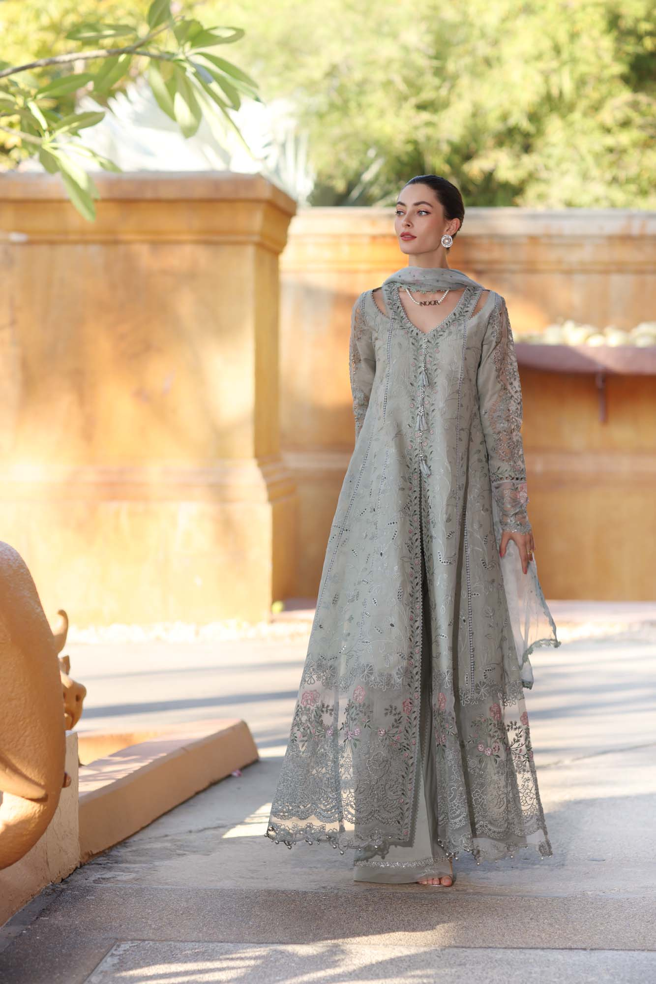 D1-A | Noor Eid Luxury Handwork Laserkaari Lawn`25