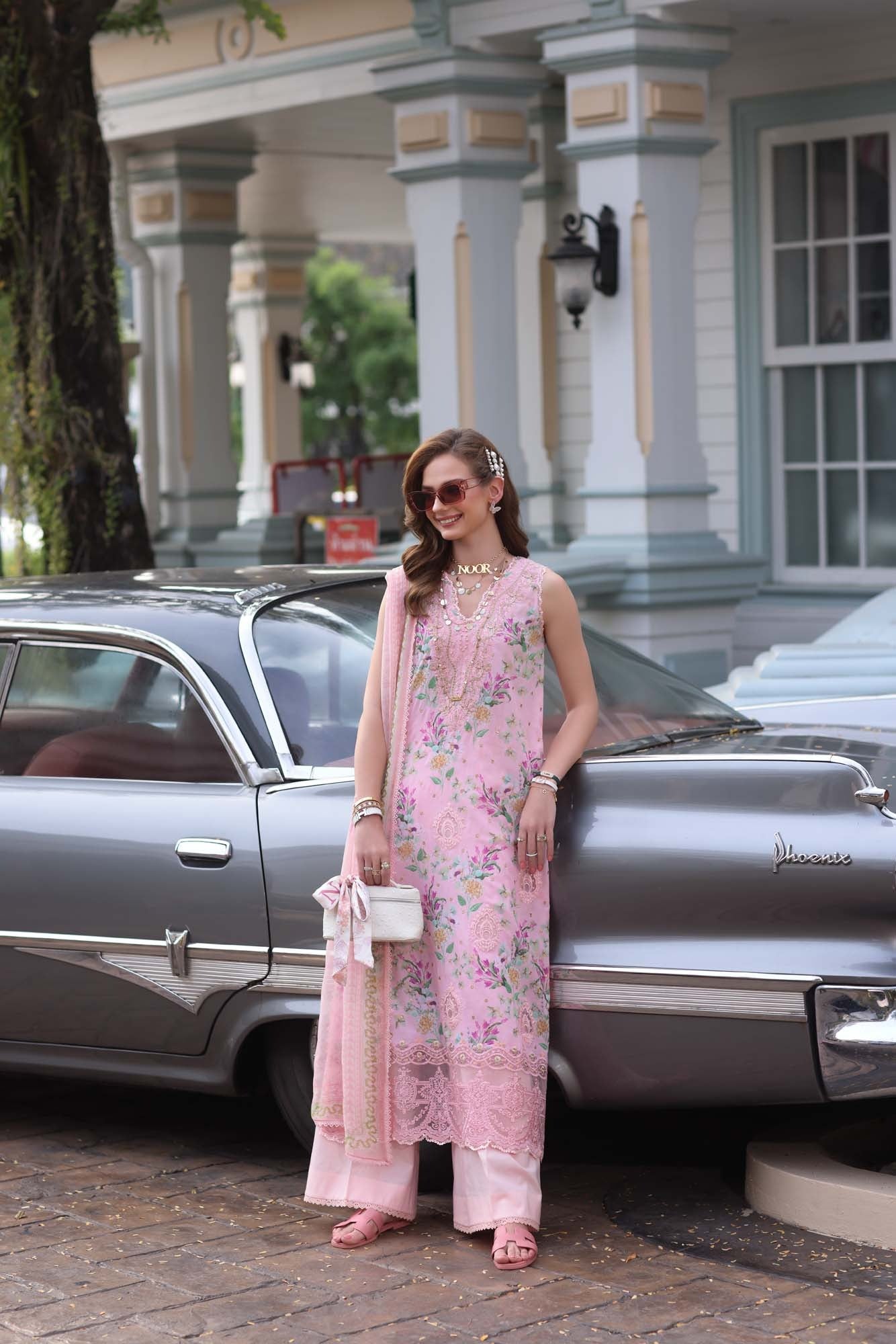 D11- Blush Pink | Eid Luxe Chikenkari Lawn By Saadia Asad