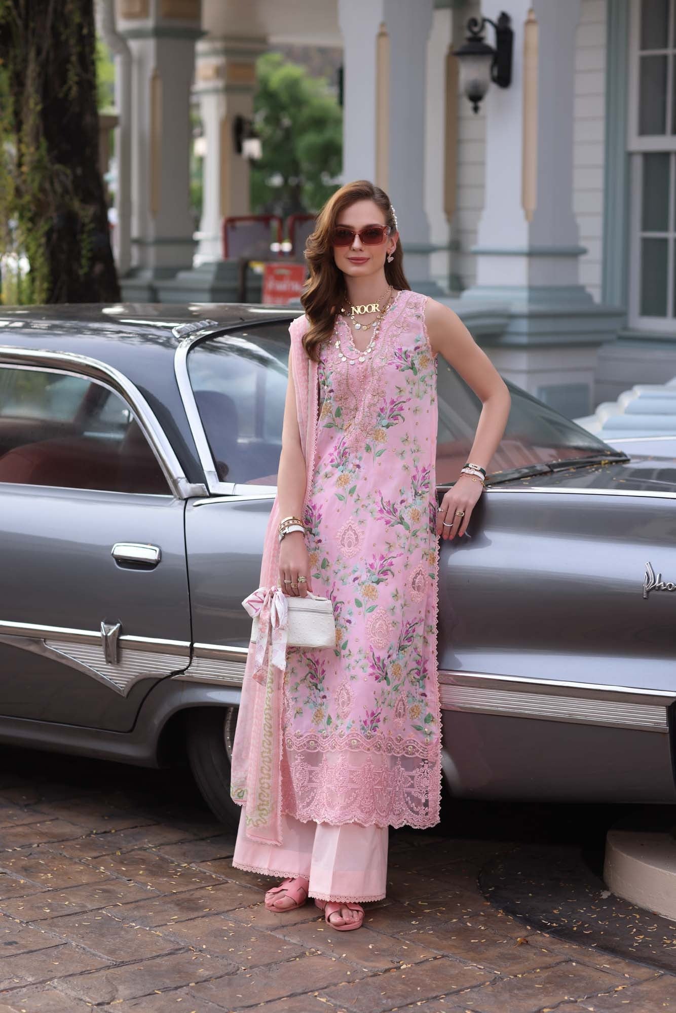 D11- Blush Pink | Eid Luxe Chikenkari Lawn By Saadia Asad