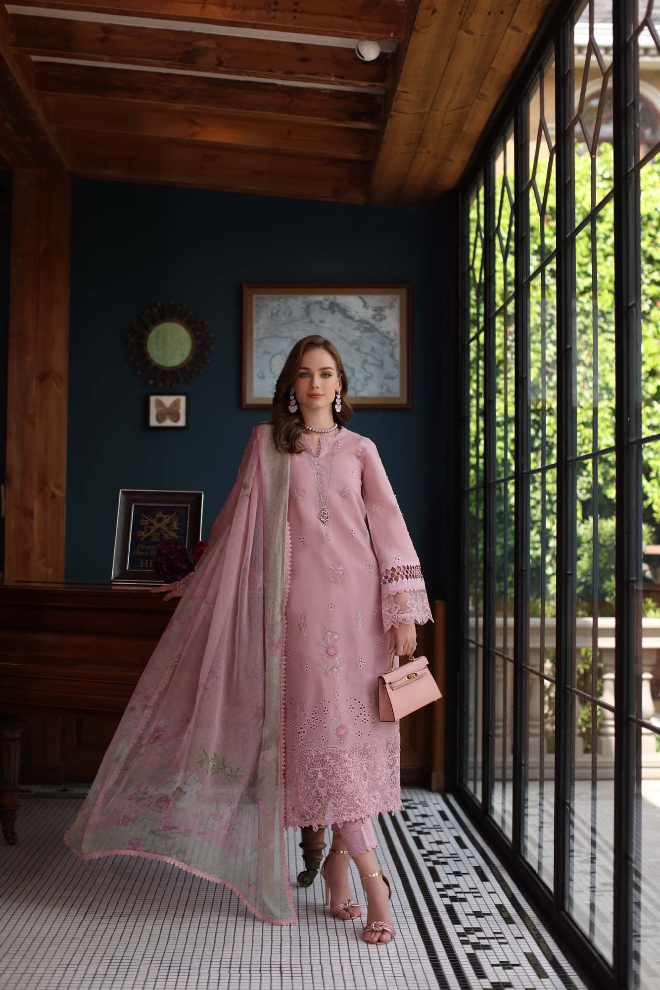 D3- Blush Pink | Eid Luxury Schiffli Laserkai`25