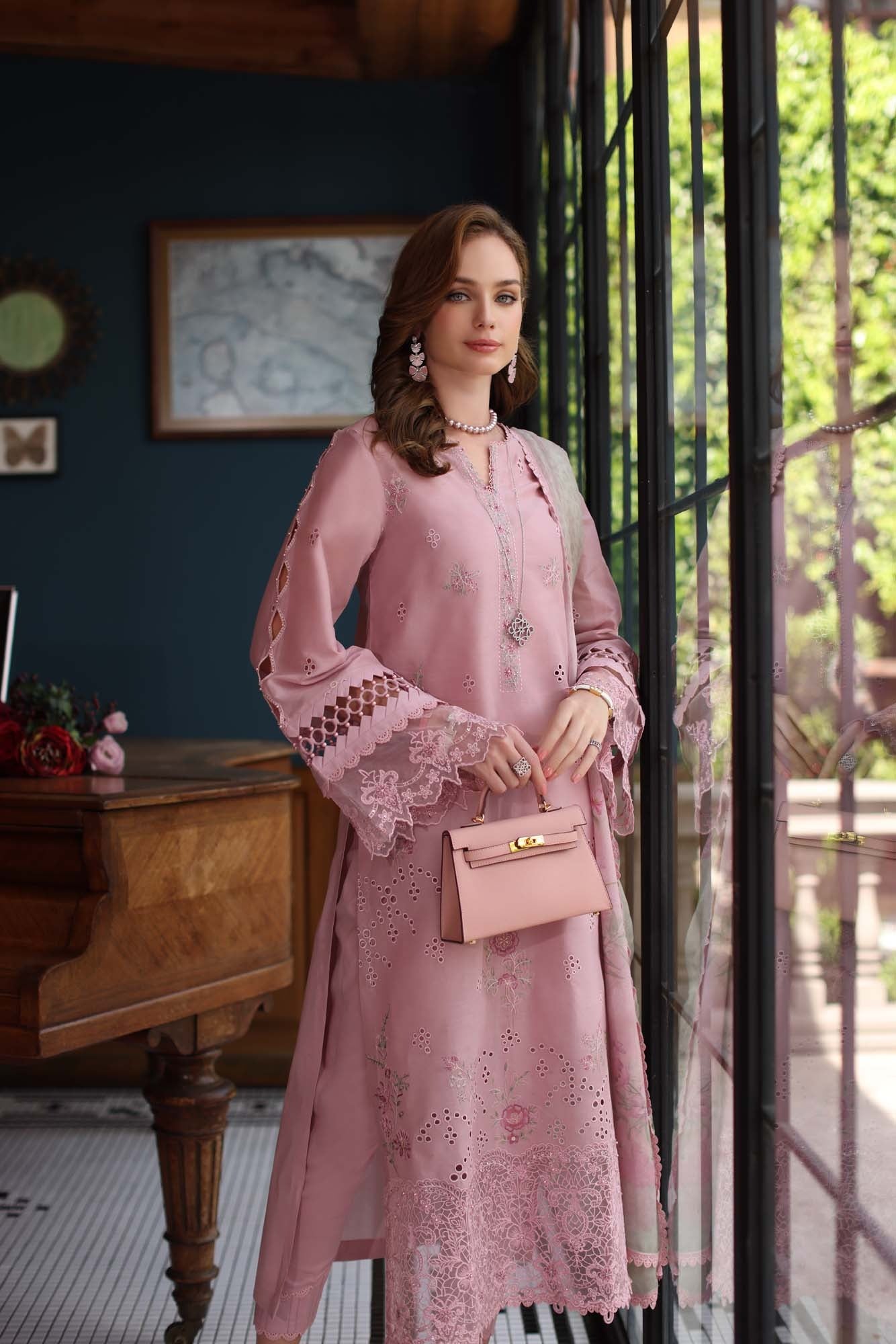 D3- Blush Pink | Eid Luxury Schiffli Laserkai`25