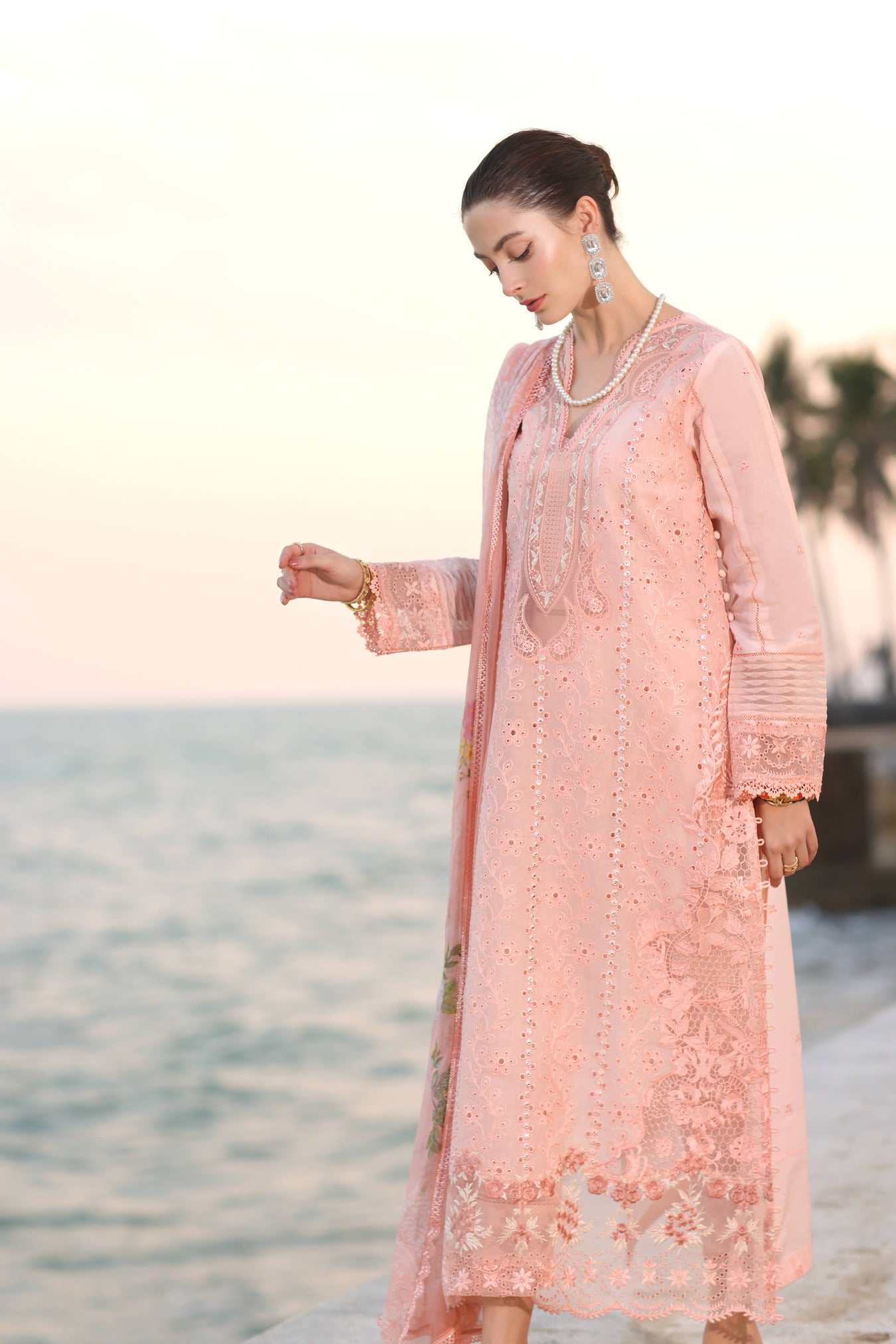 D3-B | Noor Eid Luxury Handwork Laserkaari Lawn`25