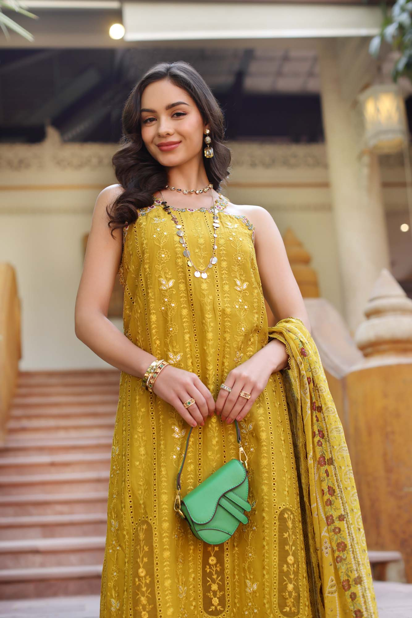 D5-A | Noor Eid Luxury Handwork Laserkaari Lawn`25
