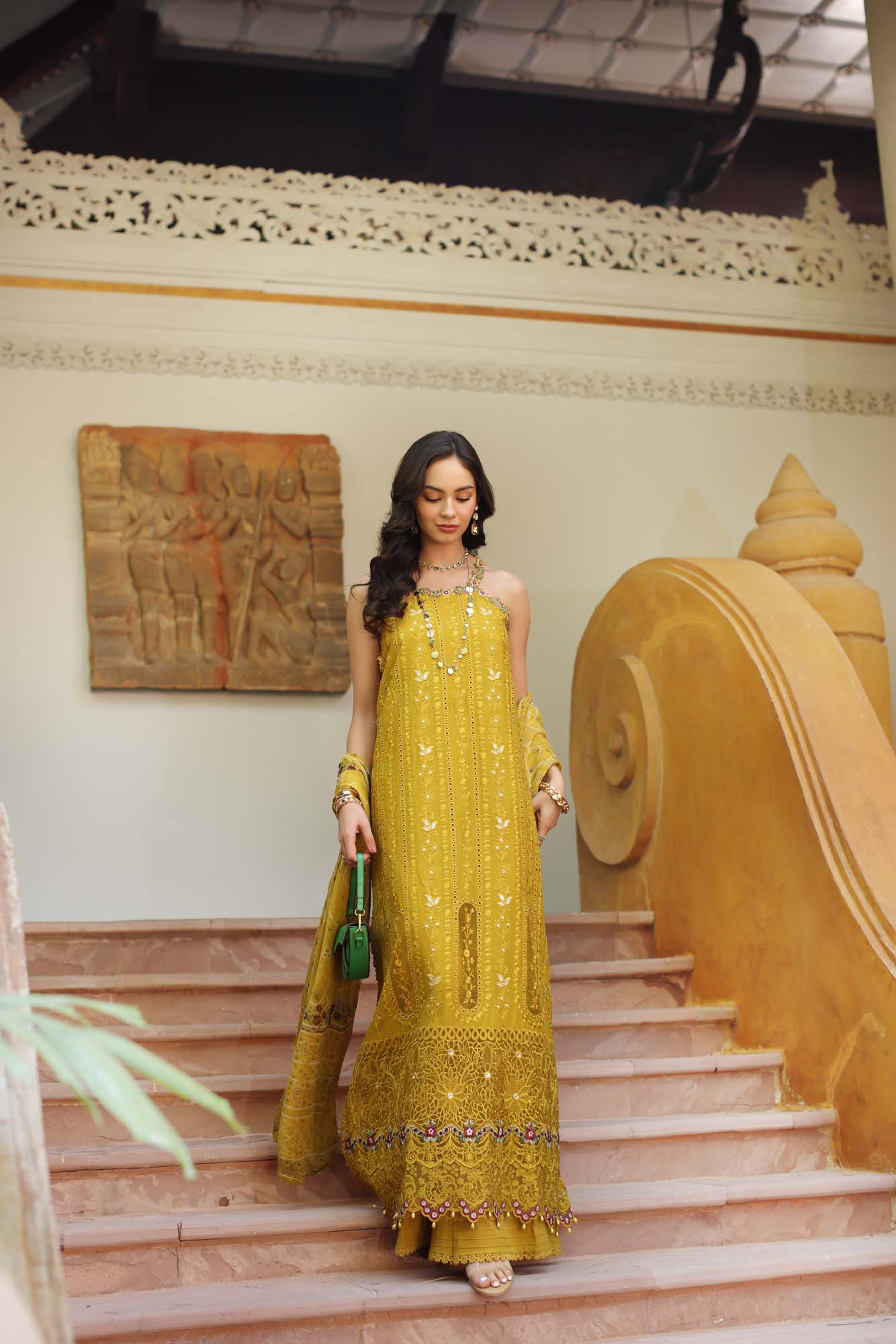 D5-A | Noor Eid Luxury Handwork Laserkaari Lawn`25