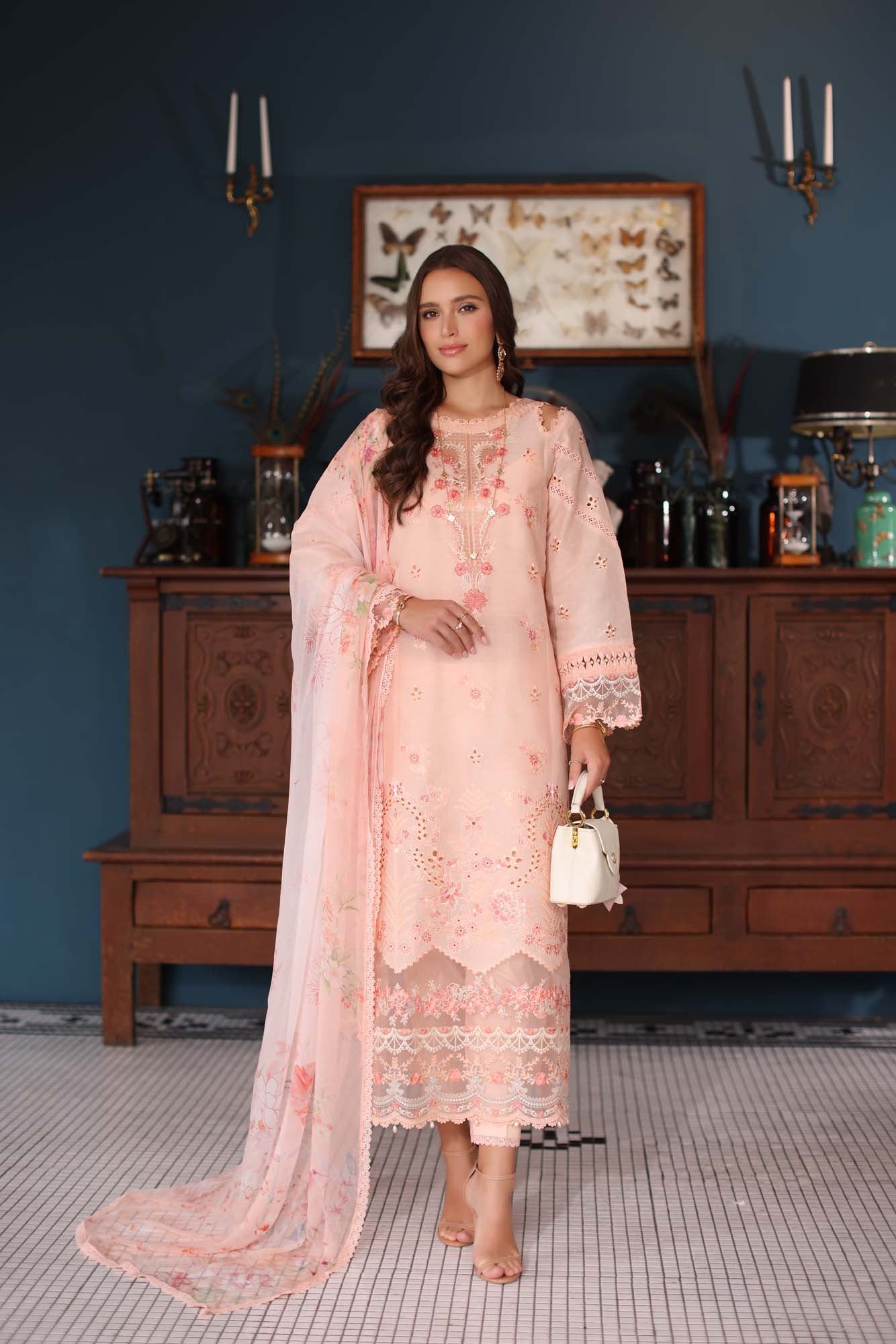 D6-Peach | Eid Luxury Schiffli Laserkai`25