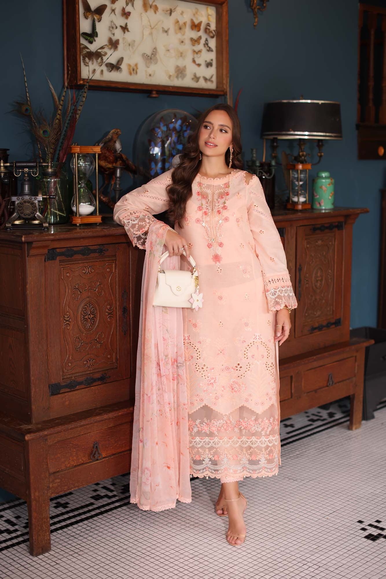 D6-Peach | Eid Luxury Schiffli Laserkai`25