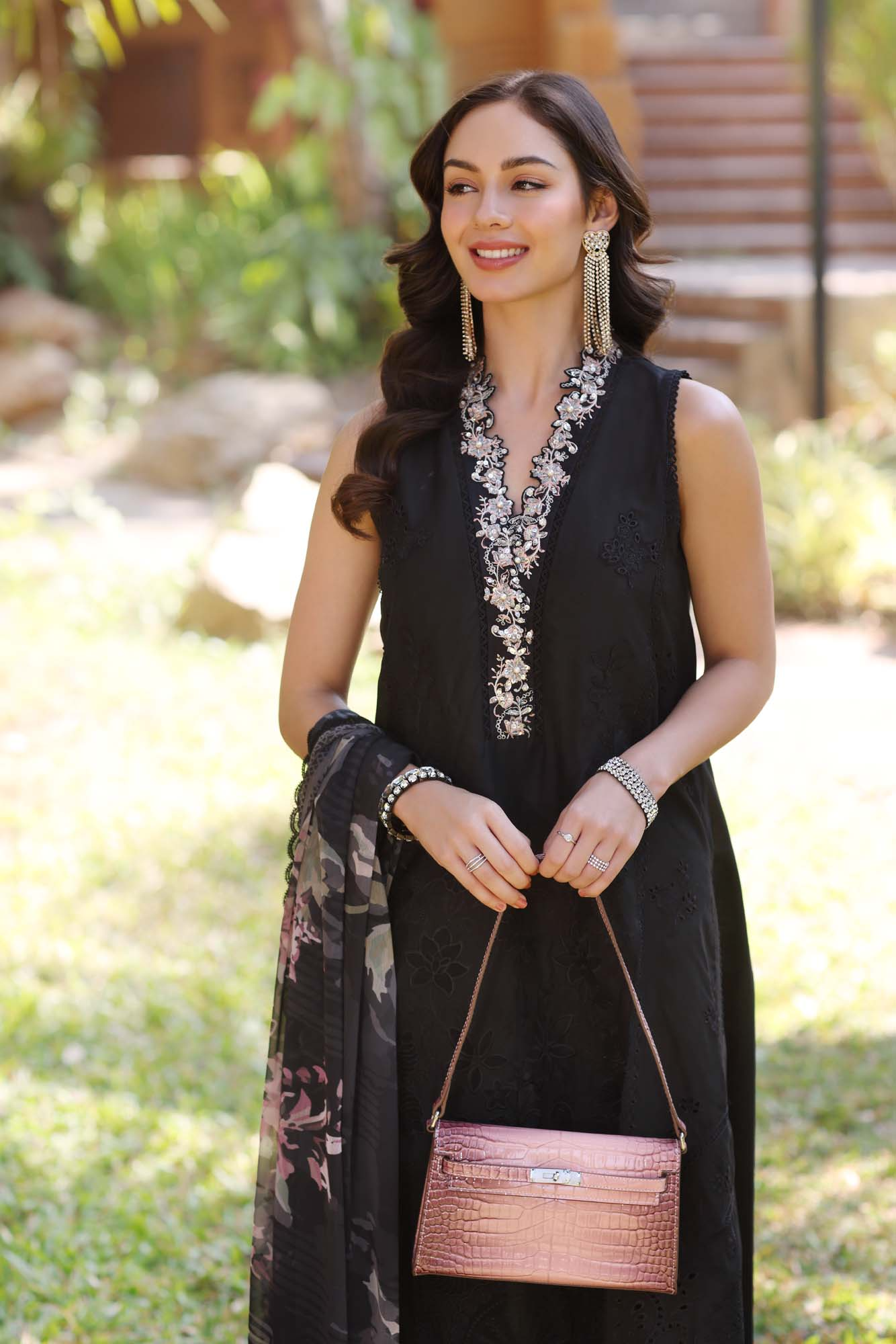D6-A | Noor Eid Luxury Handwork Laserkaari Lawn`25