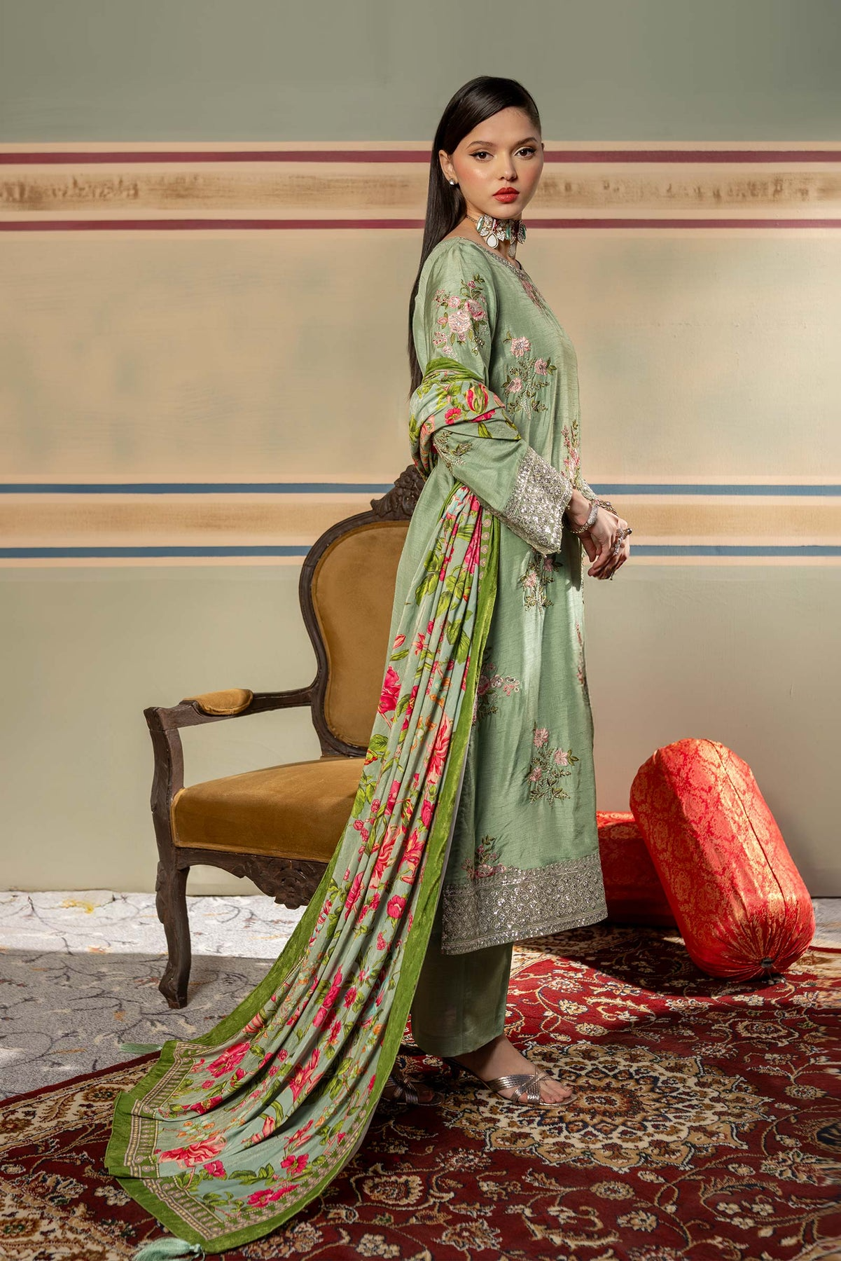 MB-USW24-603 - M.Basics Dyed Raw Silk Suit (Winter`24)