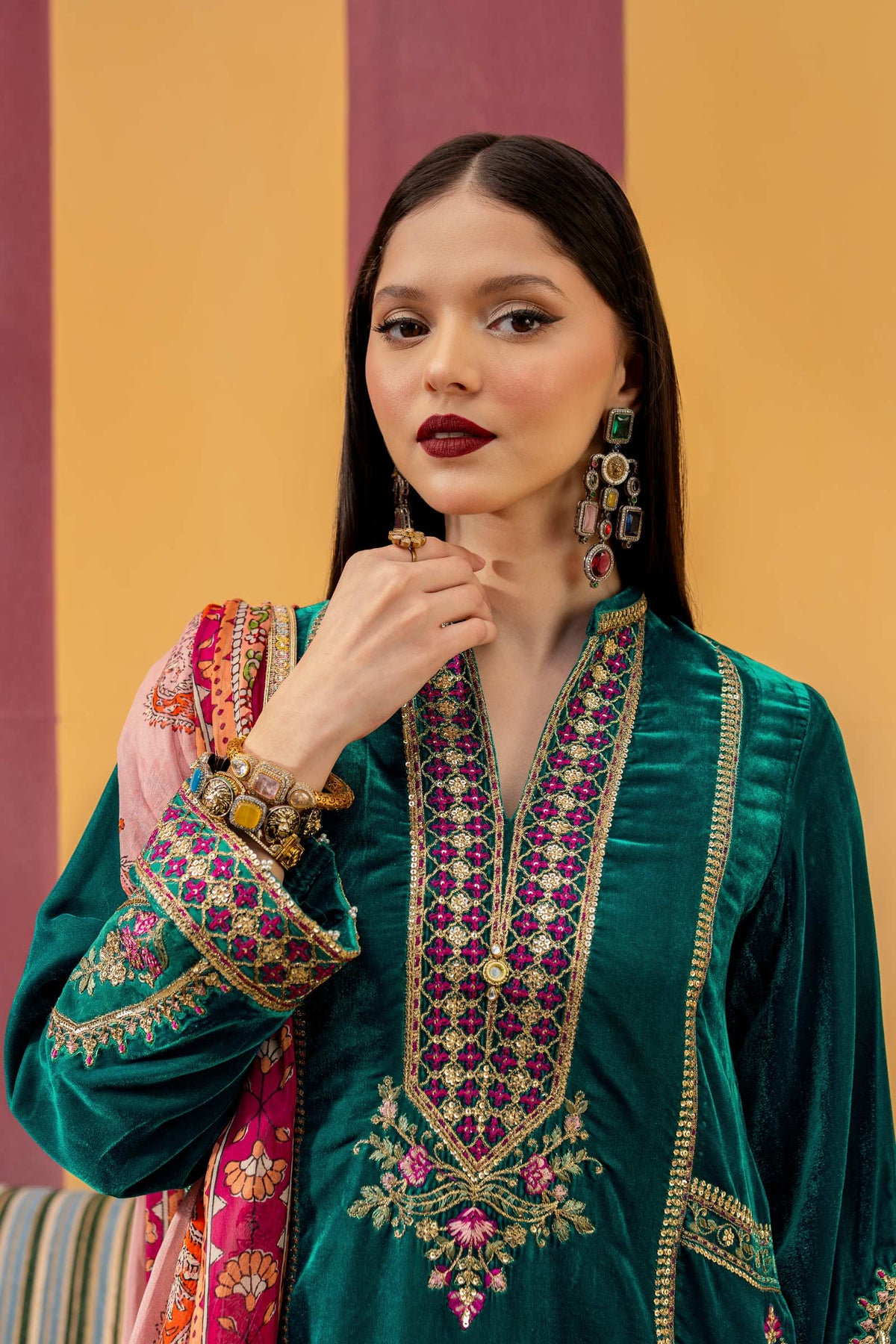 MB-USW24-604 - M.Basics Dyed Raw Silk Suit (Winter`24)