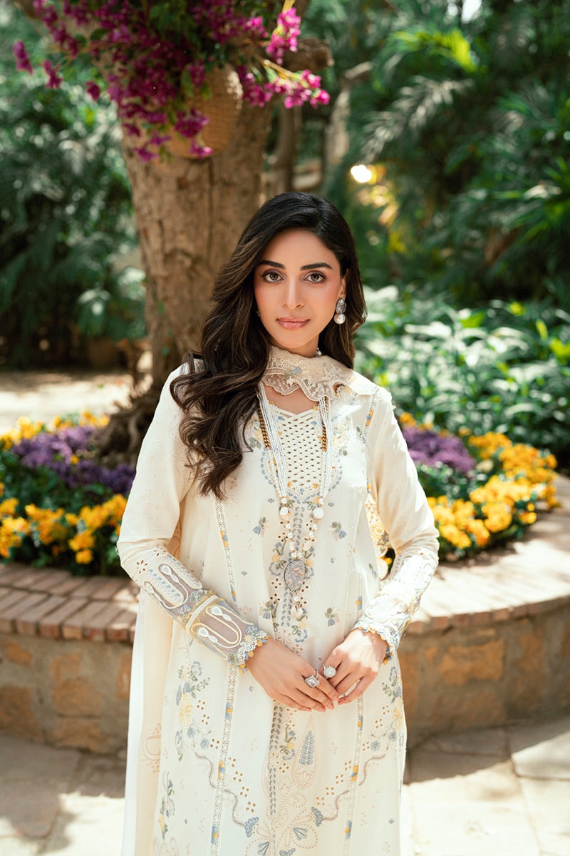 SB-09 ADEENA | Luxury Lawn Eid Edits`25 By Qalamkar