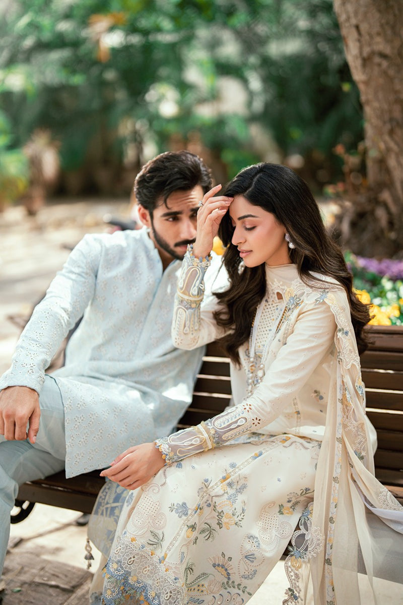 SB-09 ADEENA | Luxury Lawn Eid Edits`25 By Qalamkar