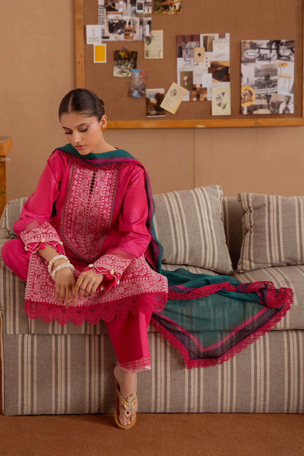 ELARA-01-A | LAANEM SS`25 Unstitched Lawn By Saira Rizwan
