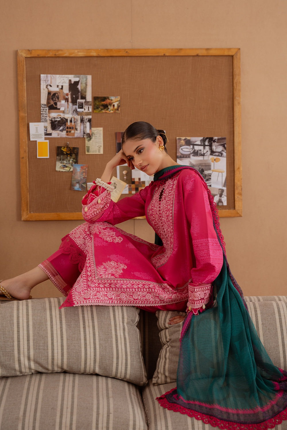 ELARA-01-A | LAANEM SS`25 Unstitched Lawn By Saira Rizwan