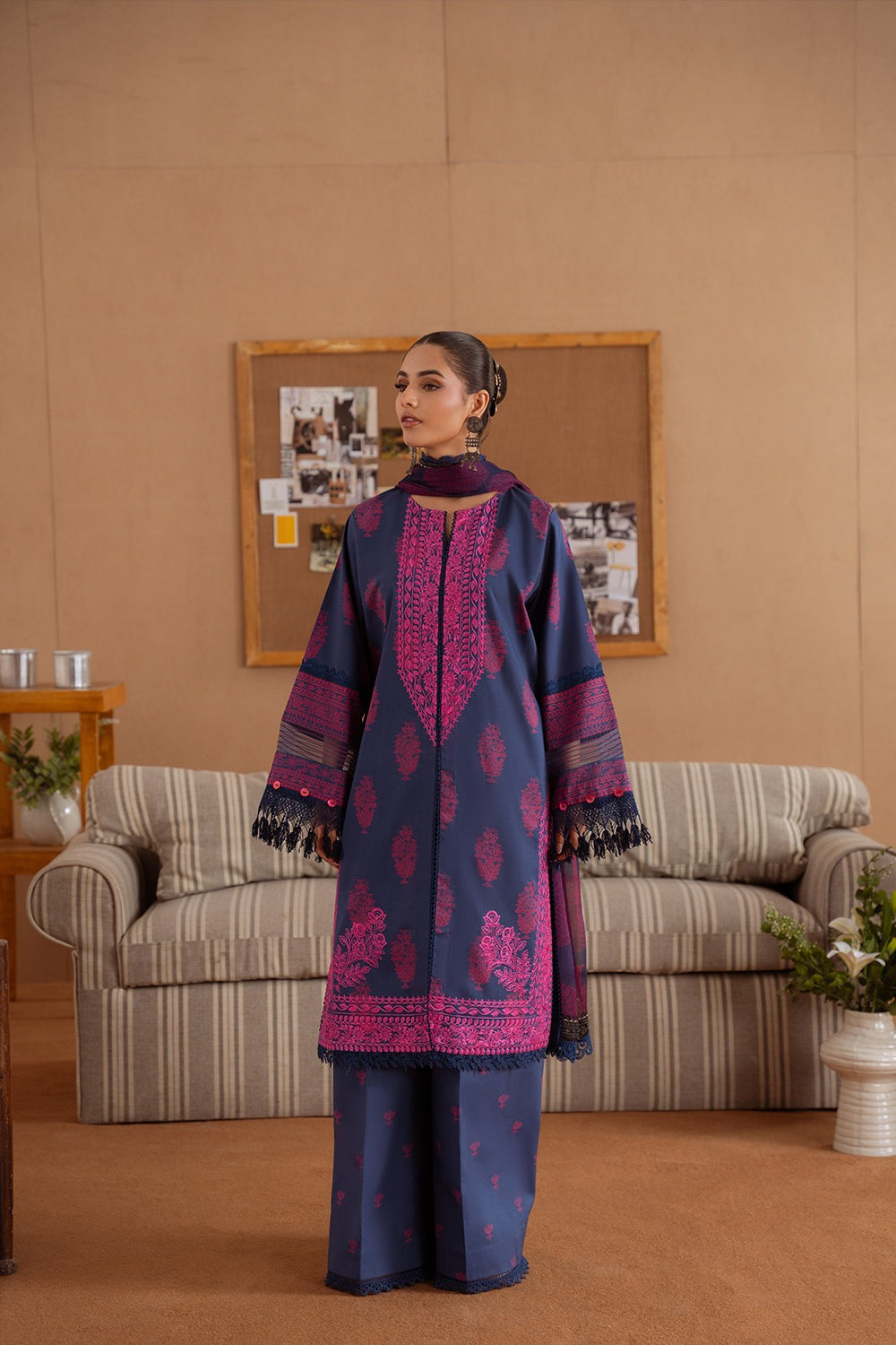 ELARA-01-B | LAANEM SS`25 Unstitched Lawn By Saira Rizwan