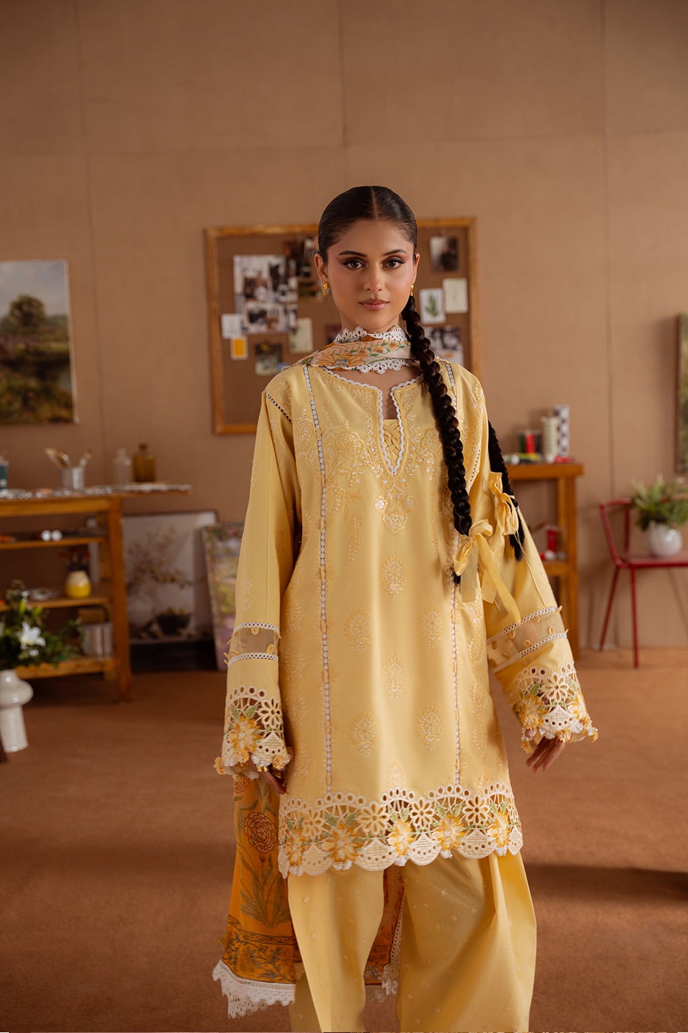 LEYLA-04-A | LAANEM SS`25 Unstitched Lawn By Saira Rizwan