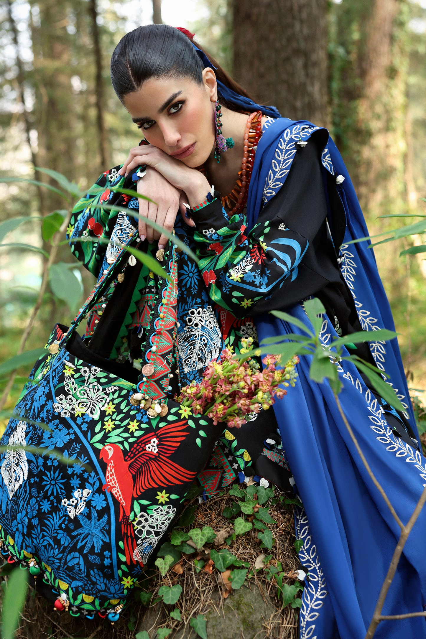 BLACK SOLANA 03-A | Neelum By ZAHA Lawn`25