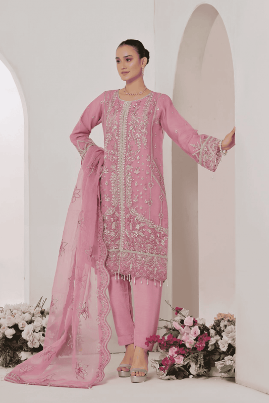 D1 - Aroohi Embroidered Organza By Dressline (Winter)