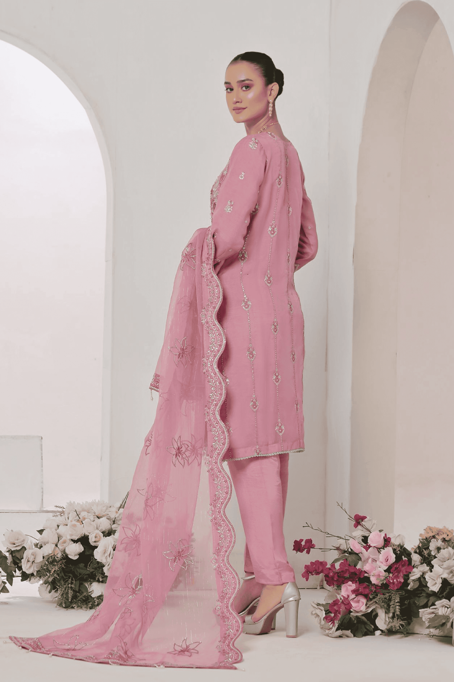 D1 - Aroohi Embroidered Organza By Dressline (Winter)