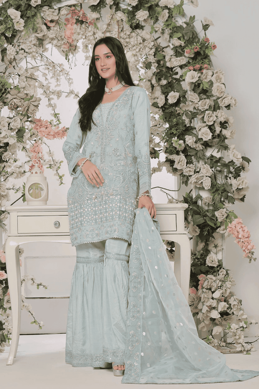 D3 - Aroohi Embroidered Organza By Dressline (Winter)