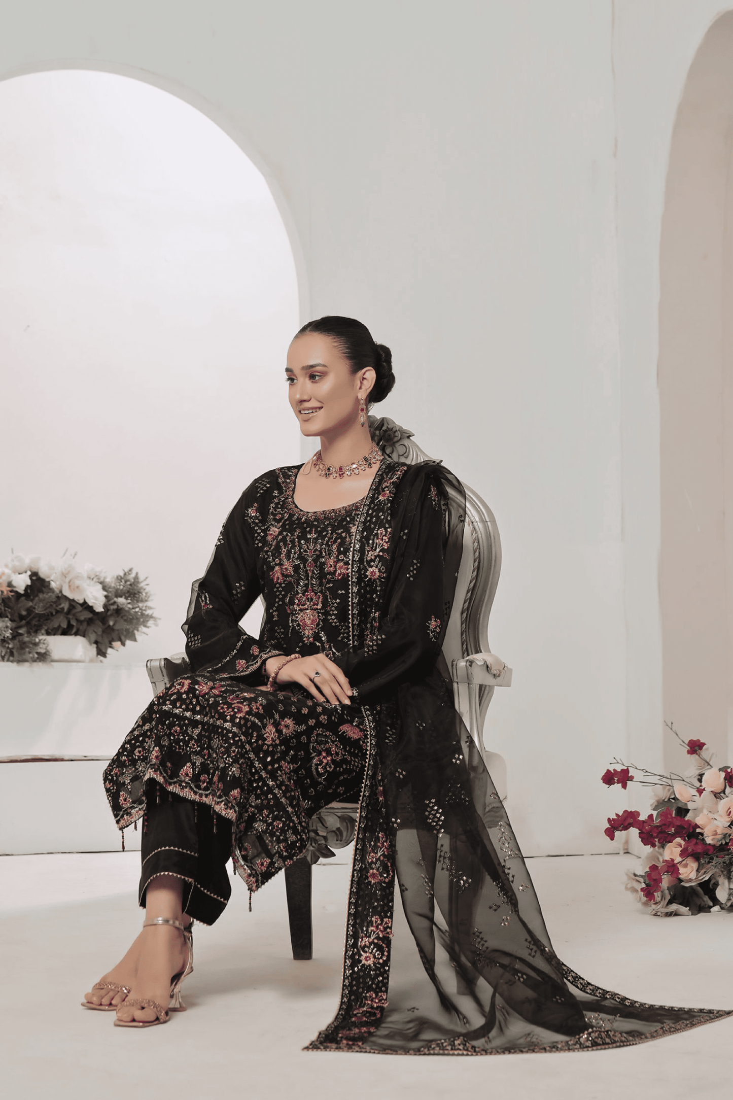 D4 - Aroohi Embroidered Organza By Dressline (Winter)