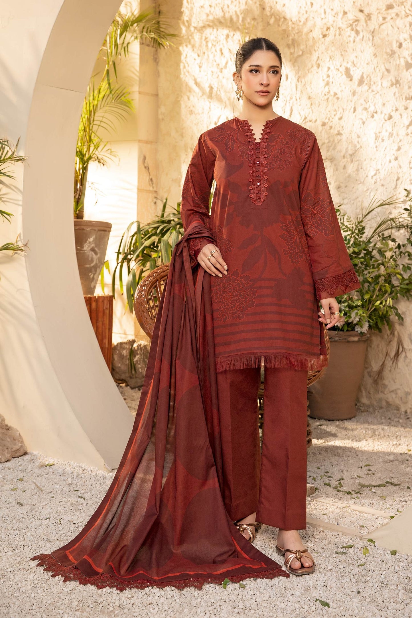 MB-ELHV1-12 | Elaheh By M.Basics Printed Lawn Suit