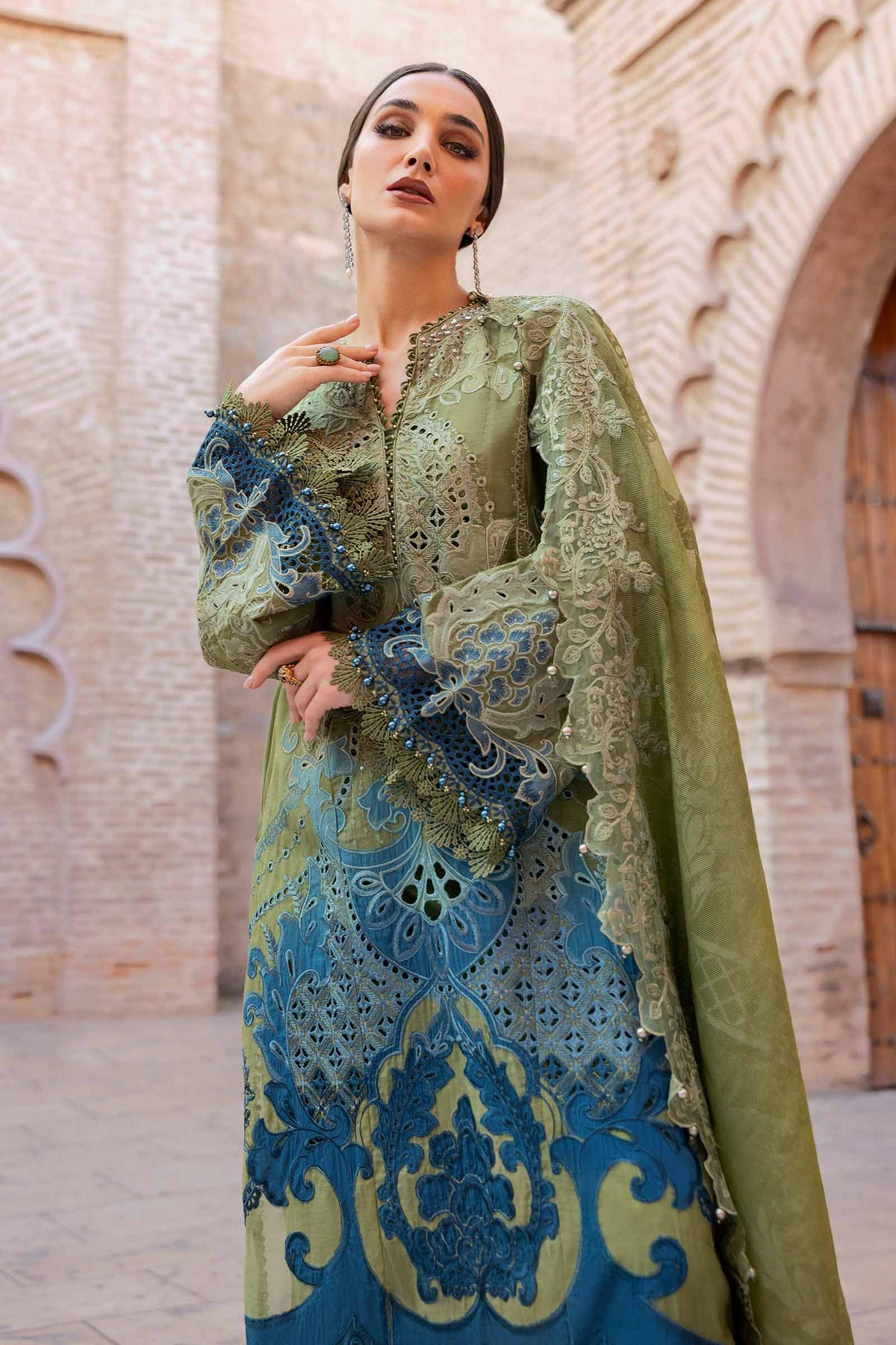 2501-A | Voyage a Luxe Embroidered Lawn By Maria.B