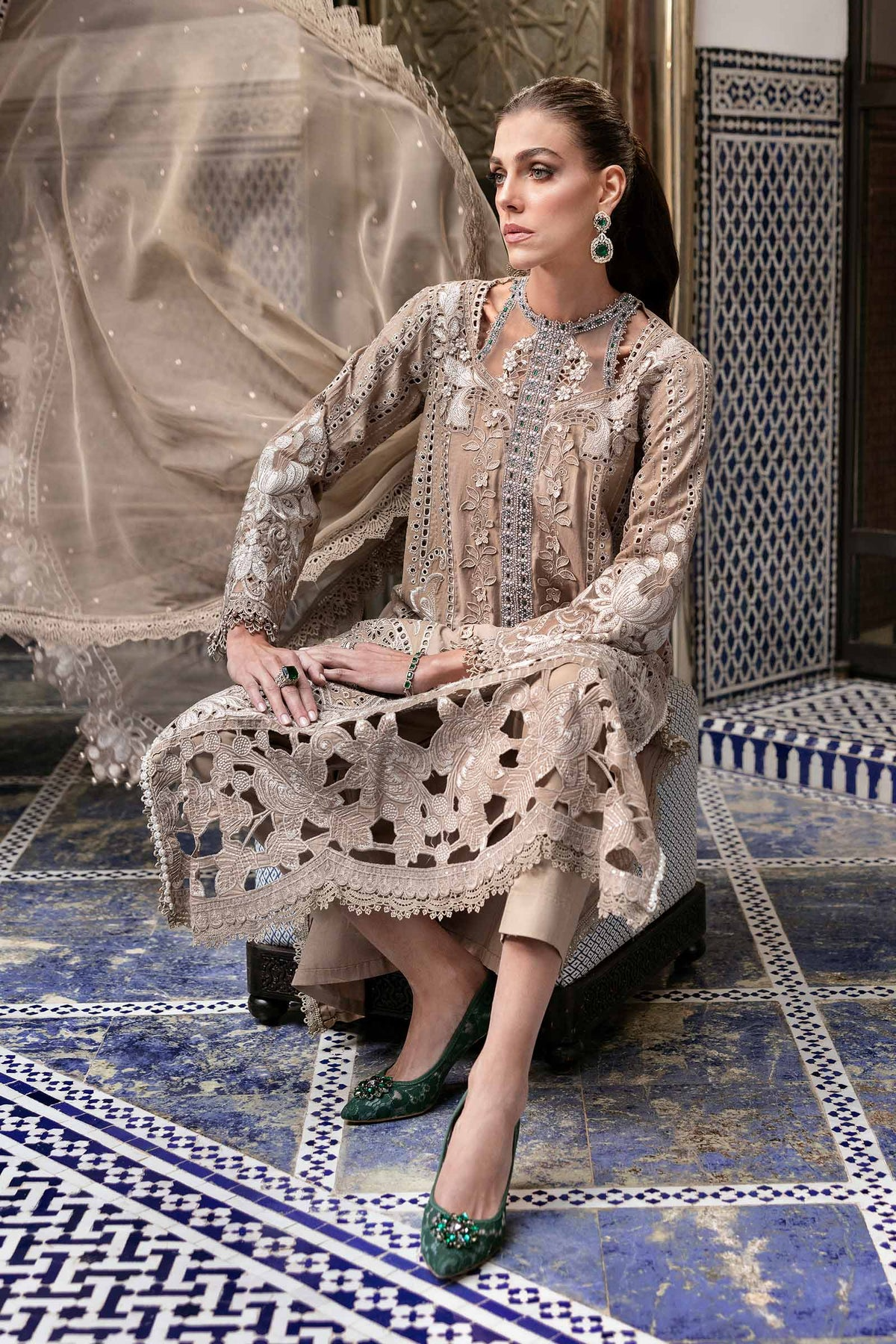 2502-A | Voyage a Luxe Embroidered Lawn By Maria.B