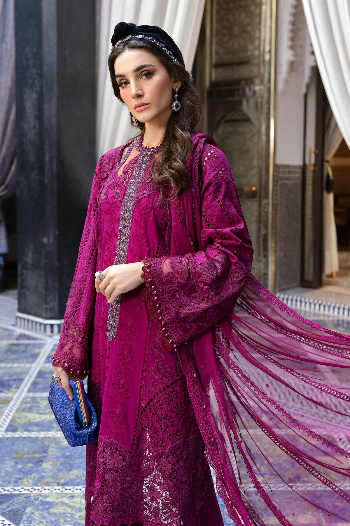 2502-B | Voyage a Luxe Embroidered Lawn By Maria.B