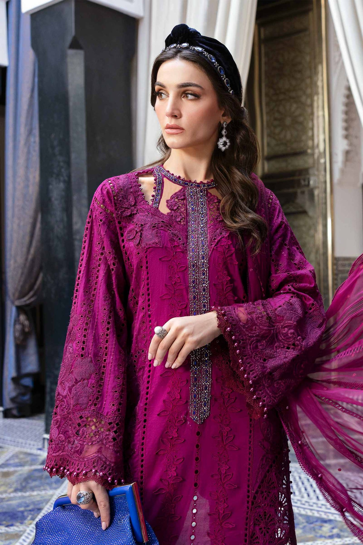 2502-B | Voyage a Luxe Embroidered Lawn By Maria.B