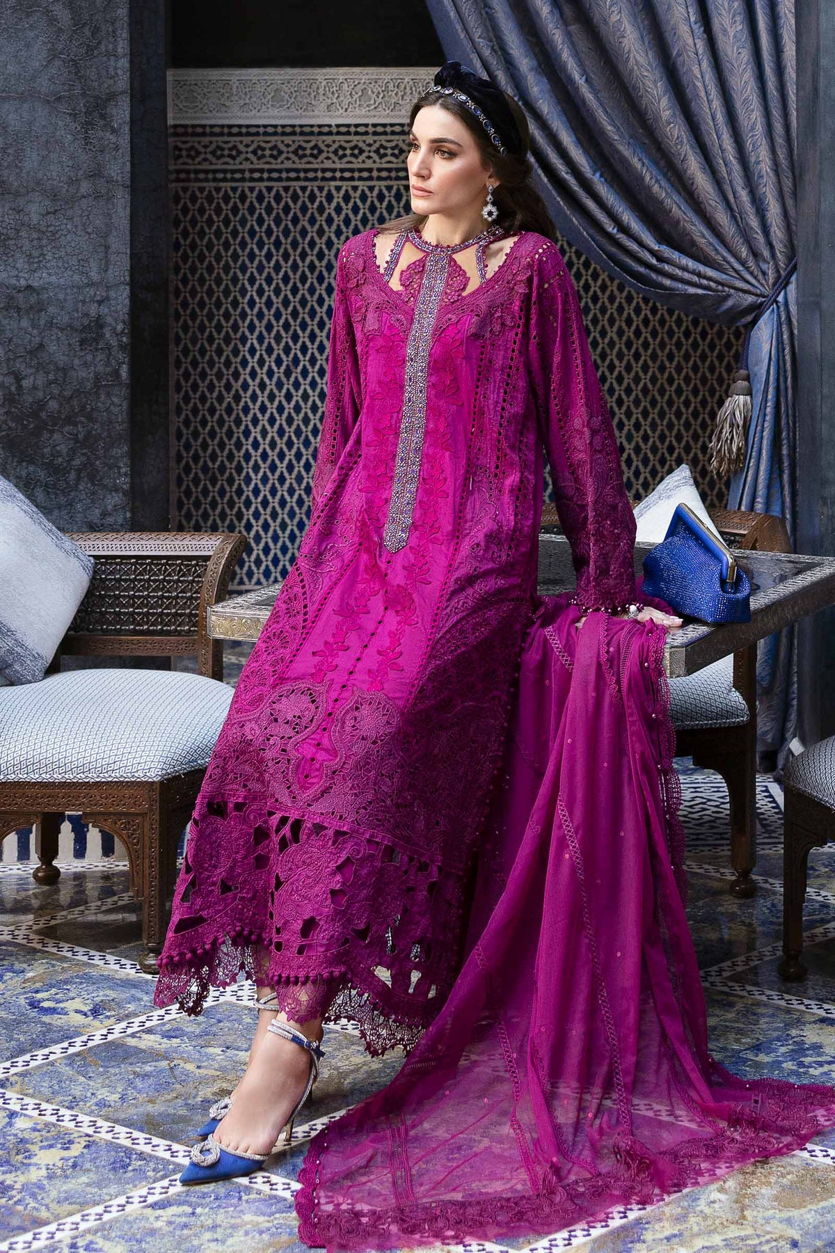 2502-B | Voyage a Luxe Embroidered Lawn By Maria.B