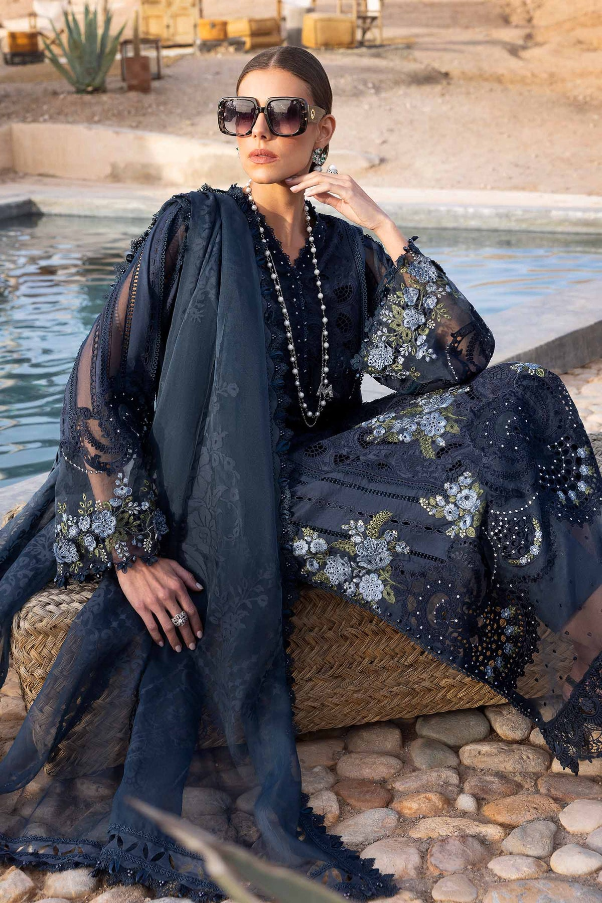 2504-B | Voyage a Luxe Embroidered Lawn By Maria.B