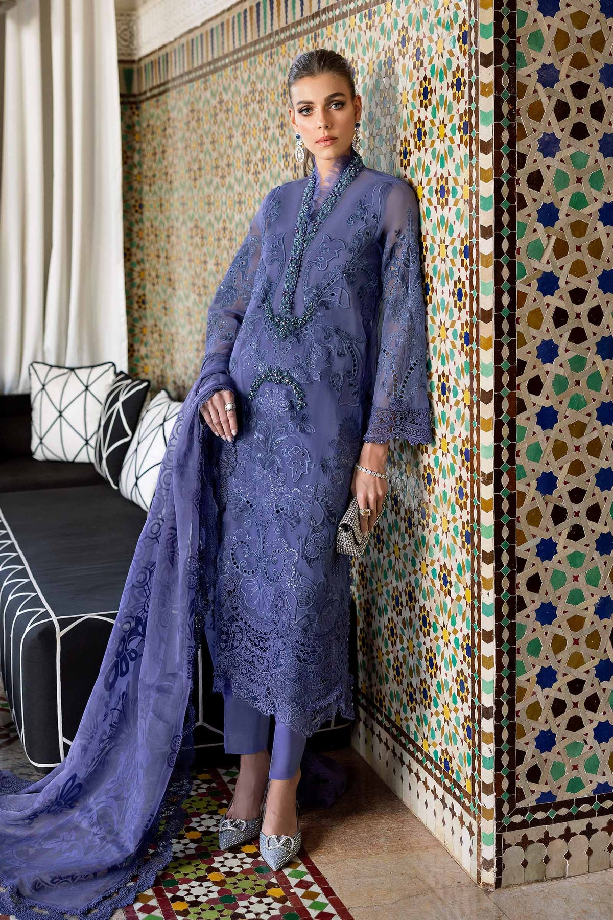 2506-B | Voyage a Luxe Embroidered Lawn By Maria.B