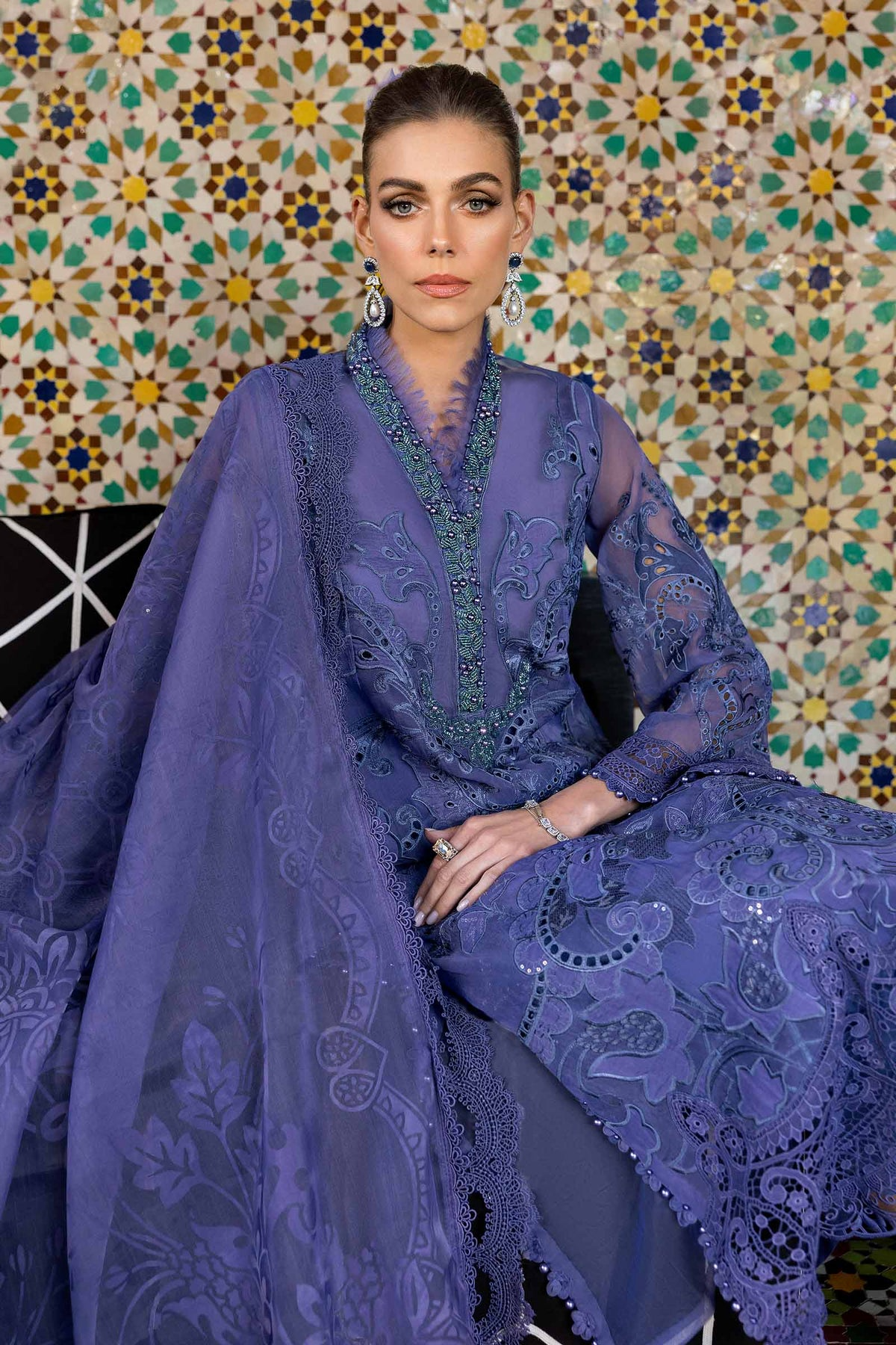 2506-B | Voyage a Luxe Embroidered Lawn By Maria.B