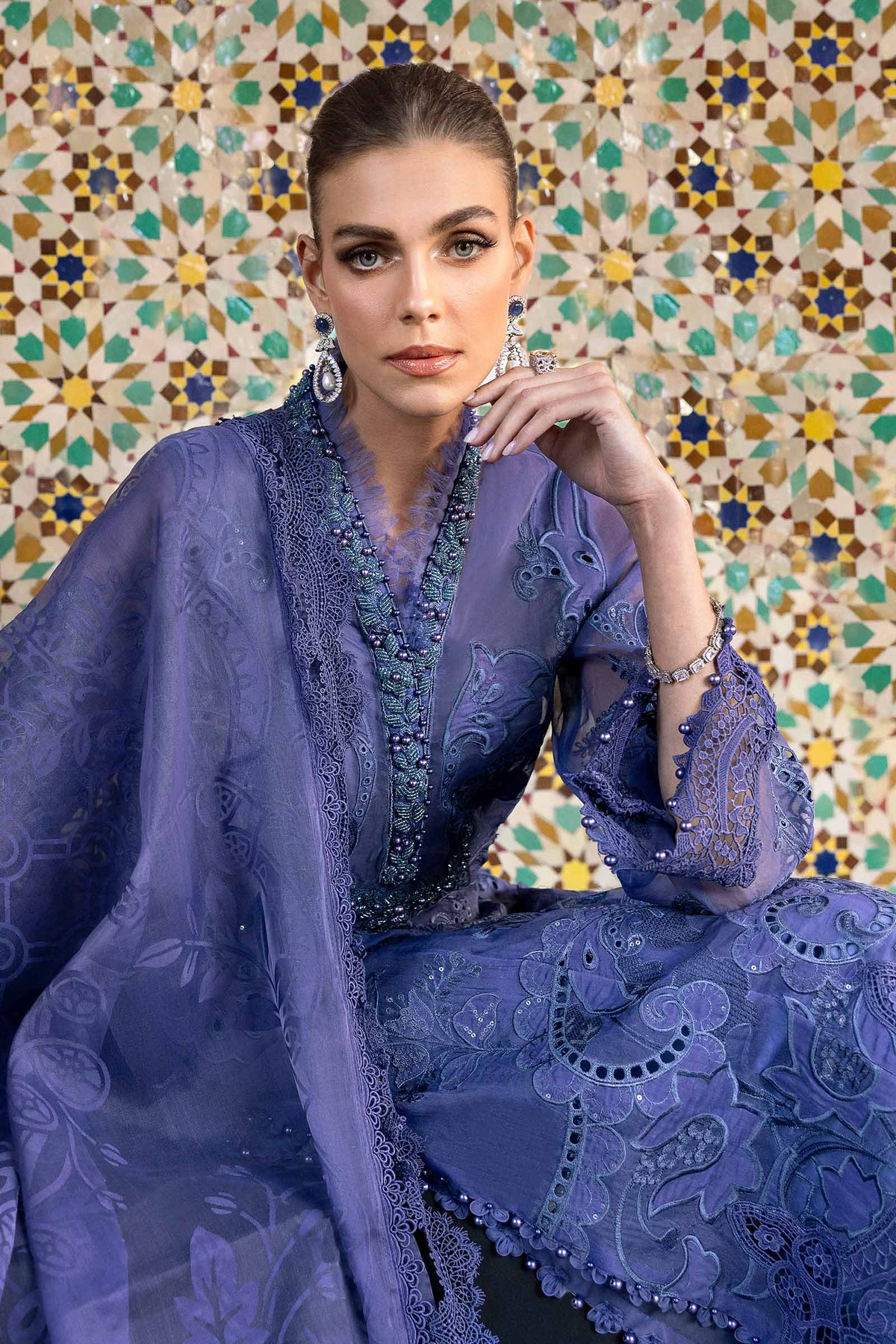 2506-B | Voyage a Luxe Embroidered Lawn By Maria.B