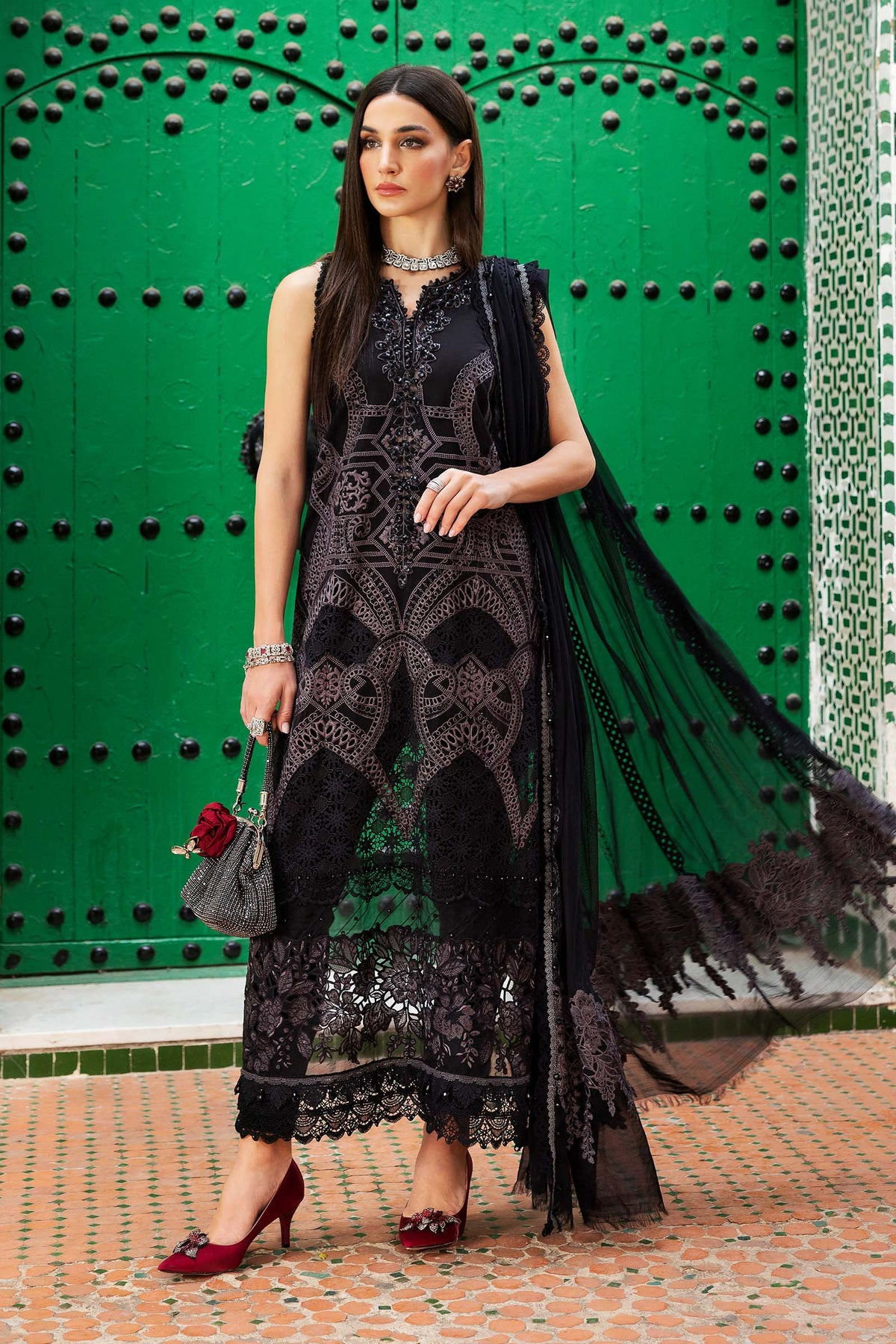 2512-B | Voyage a Luxe Embroidered Lawn By Maria.B