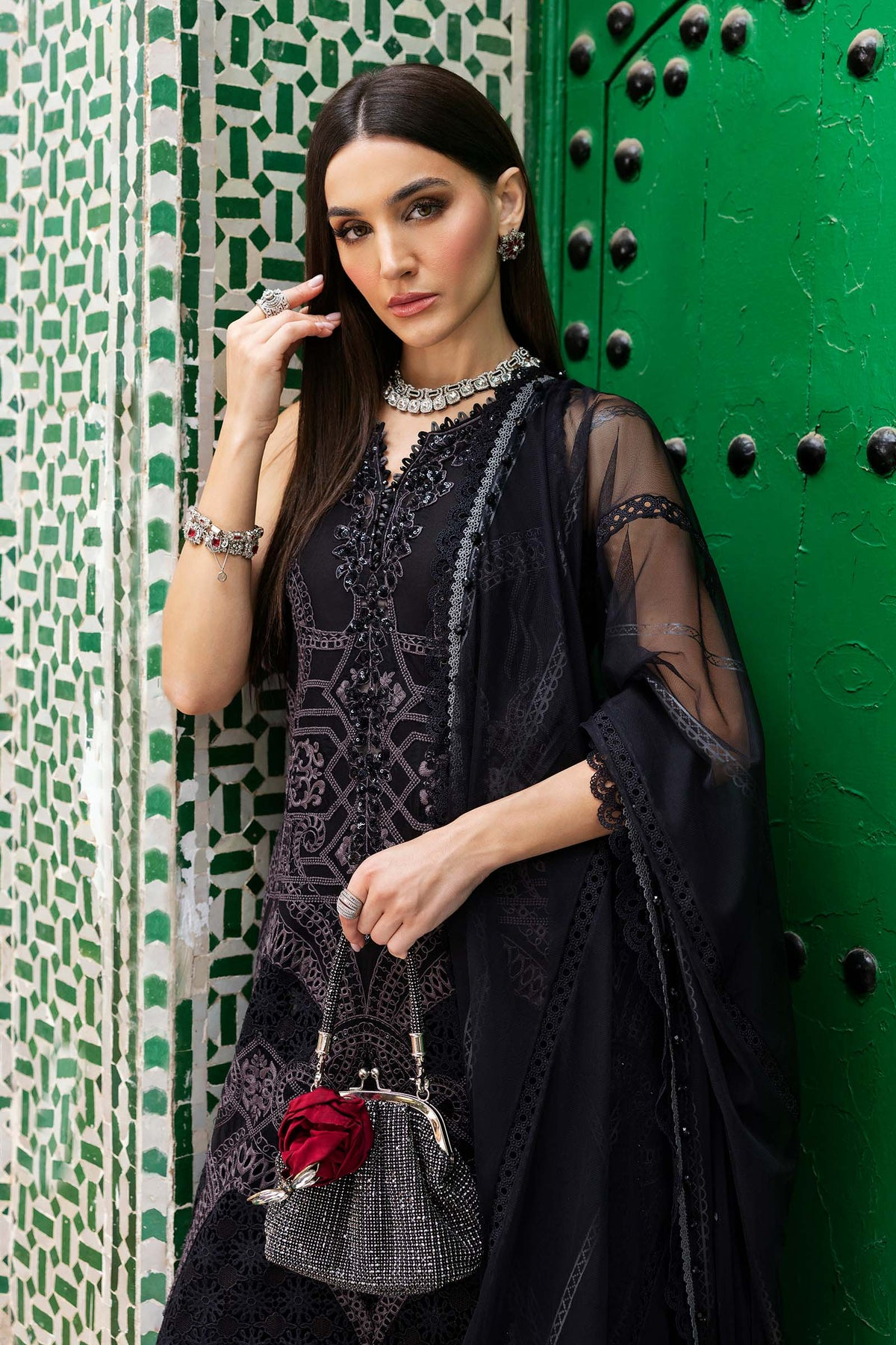 2512-B | Voyage a Luxe Embroidered Lawn By Maria.B